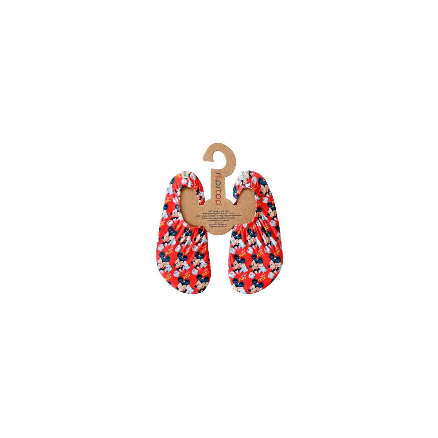Slipstop Mickey Fun Kırmızı Çocuk Havuz Ayakkabısı