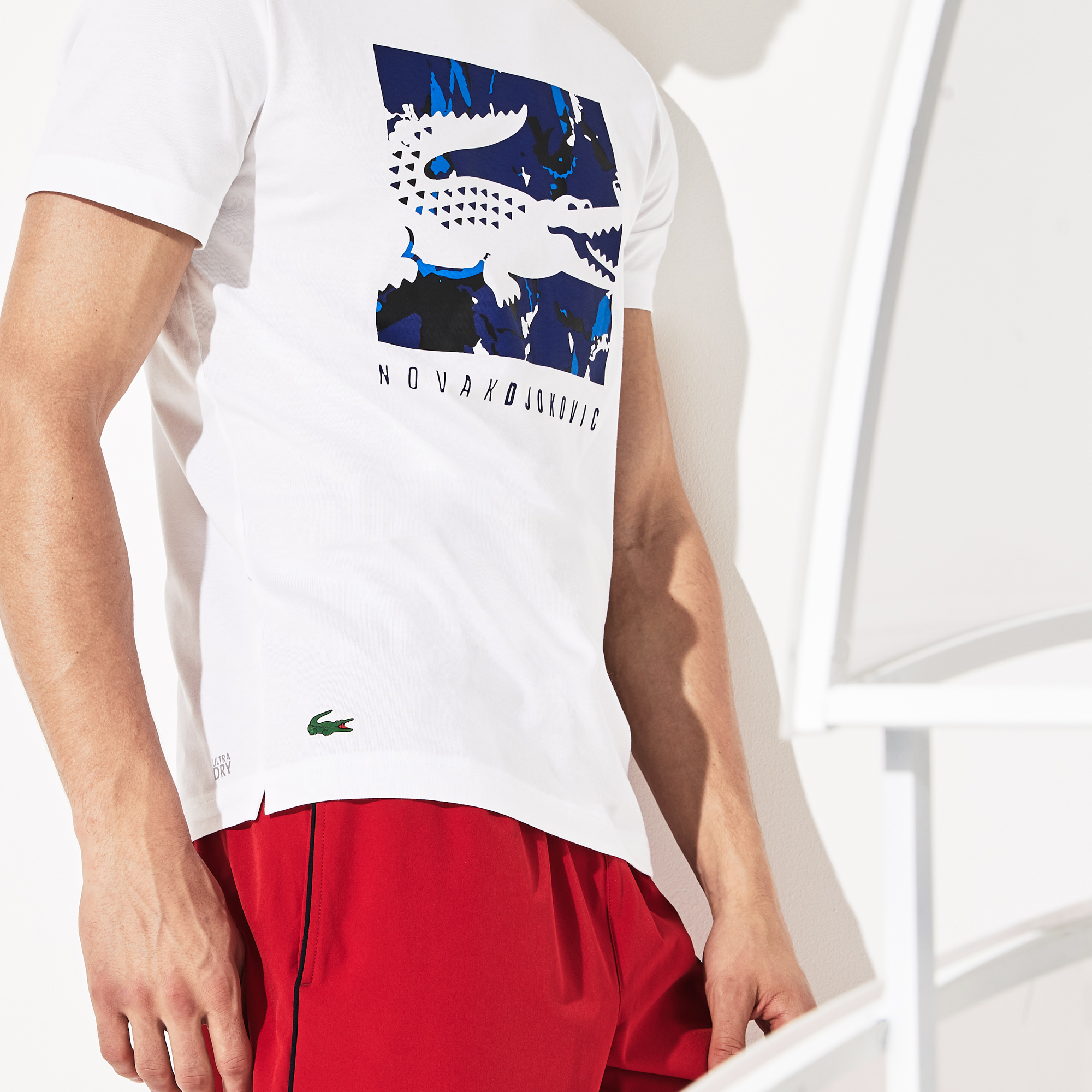 Lacoste Novak Djokovic Erkek Beyaz T-Shirt Erkek T-Shirt ...