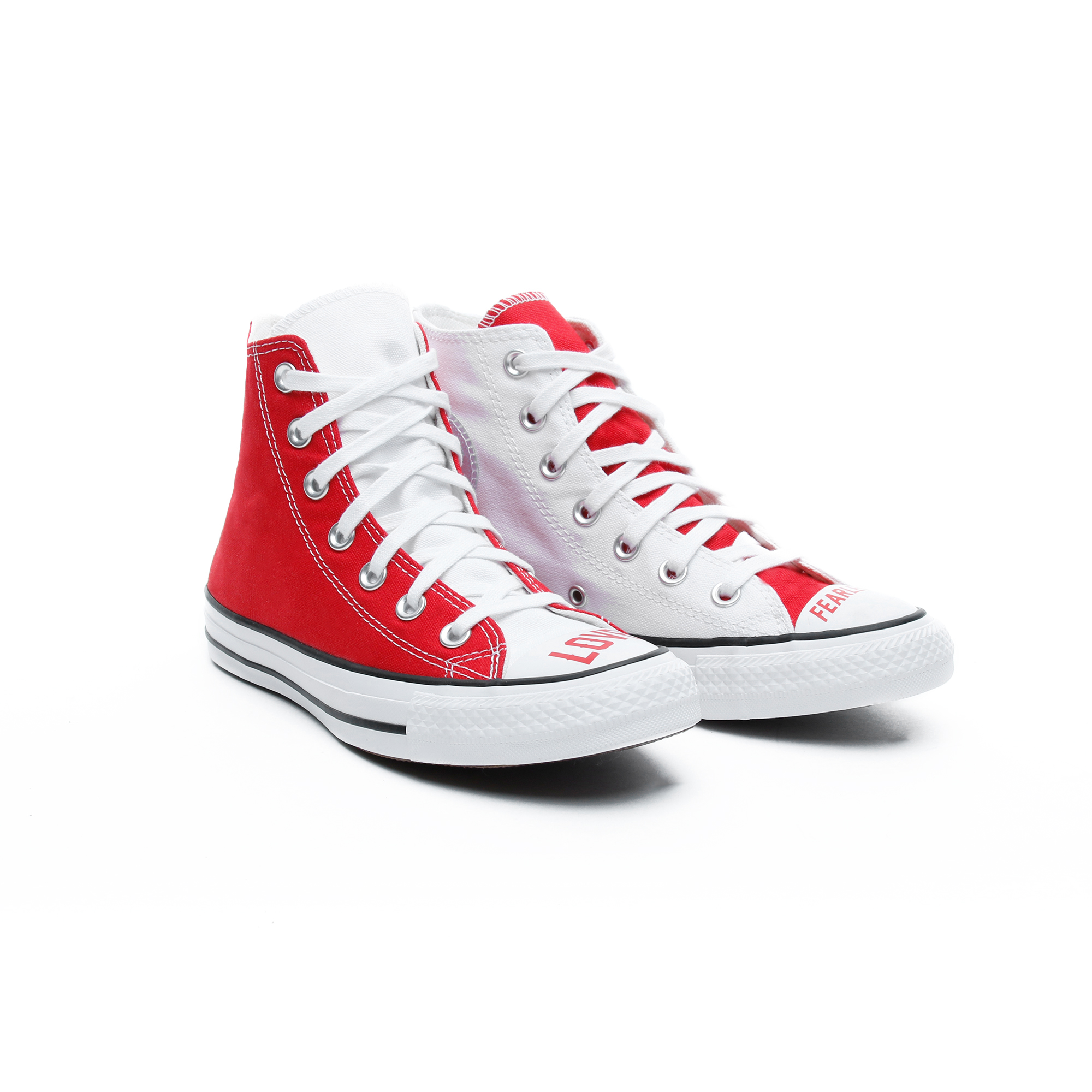 Converse Love Fearlessly Chuck Taylor All Star Hi Kadın Kırmızı-Beyaz Sneaker
