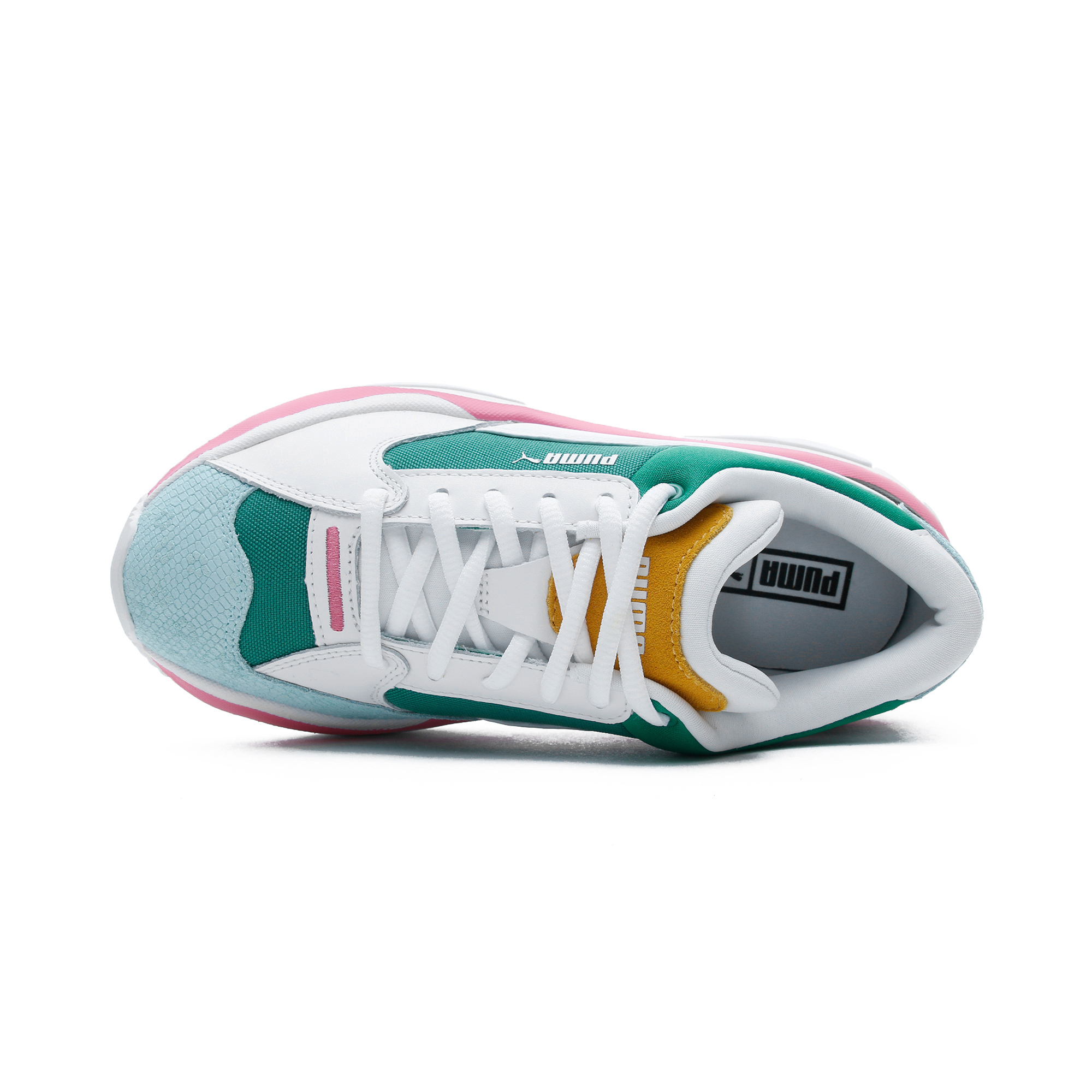 Puma Storm.Y Colour Block Kadın Beyaz-Yeşil Spor Ayakkabı