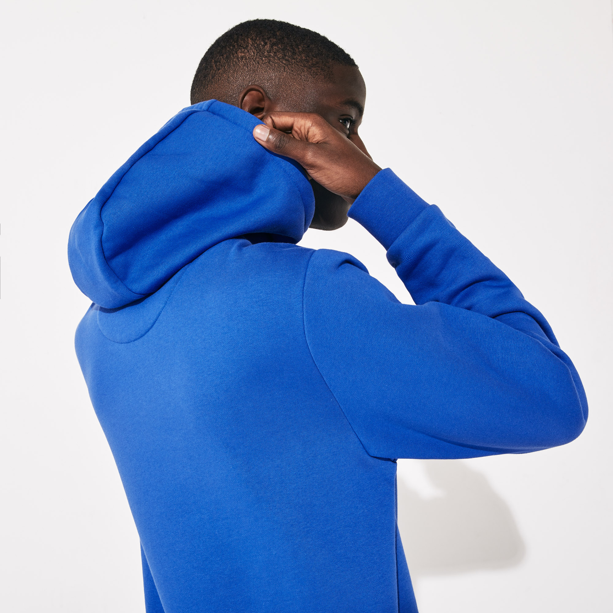 Lacoste Sport Erkek Kapüşonlu Baskılı Saks Mavi Sweatshirt