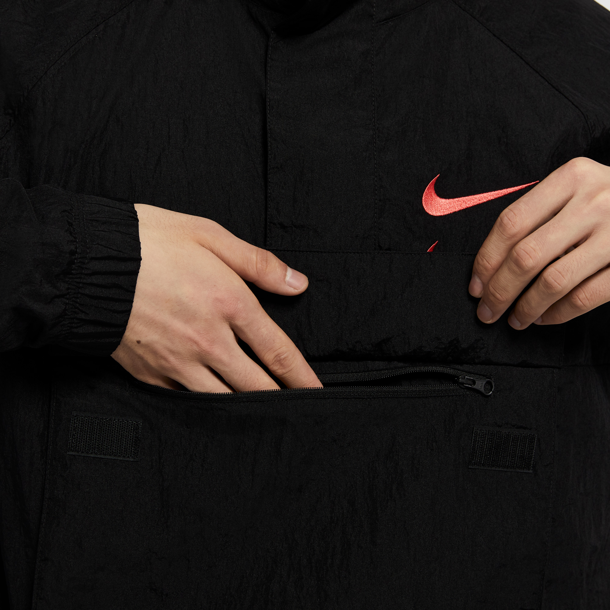 Nike Sportswear Swoosh  Erkek Siyah Sweathshirt