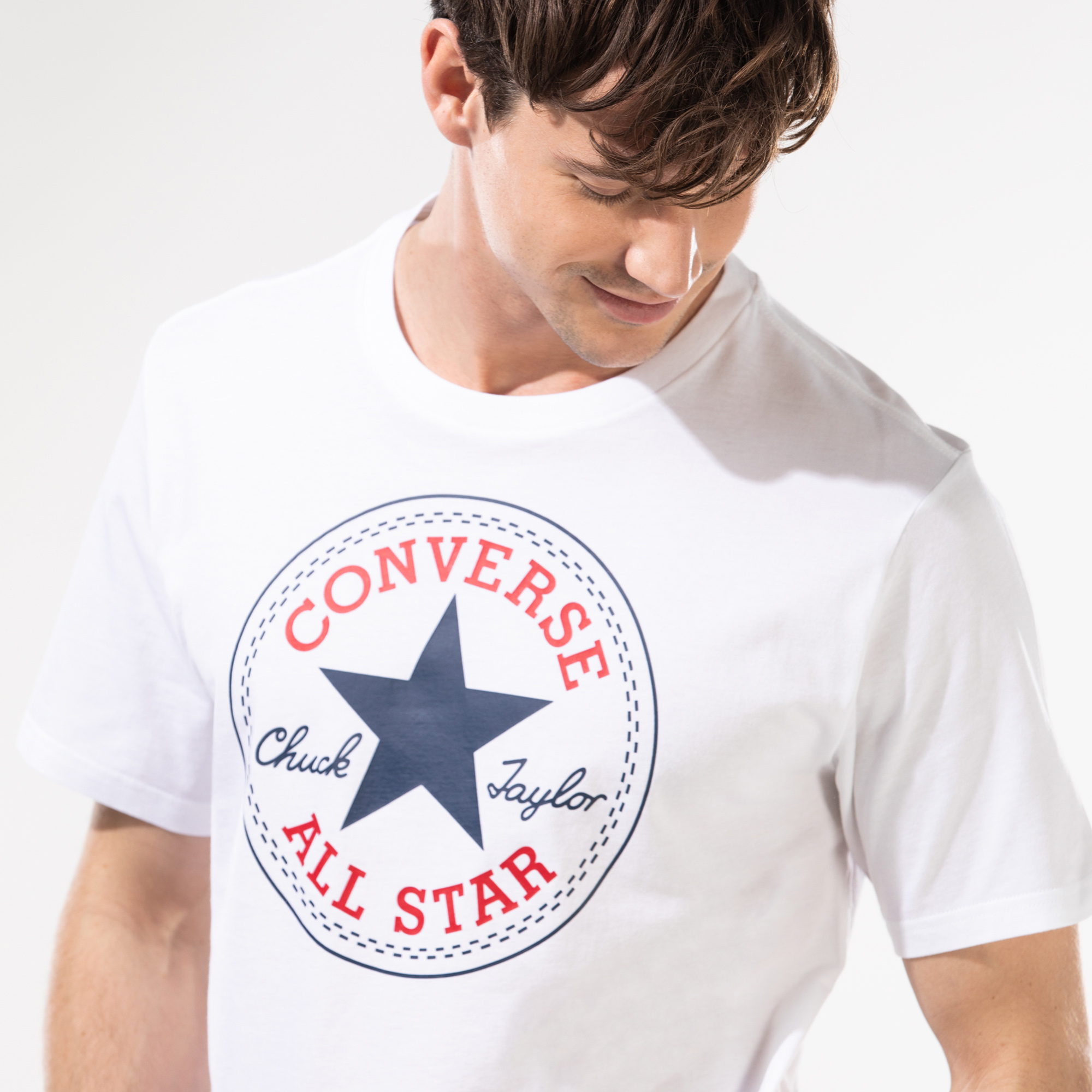 Converse Chuck Patch Erkek Beyaz T-Shirt