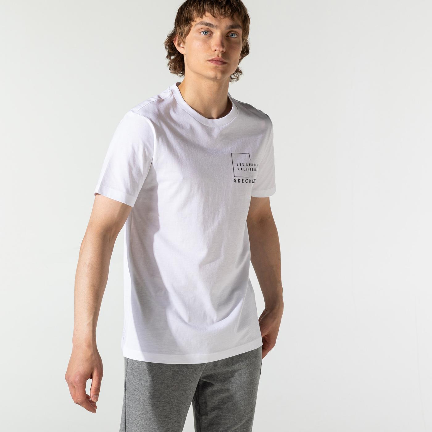 Skechers Erkek Beyaz T-Shirt