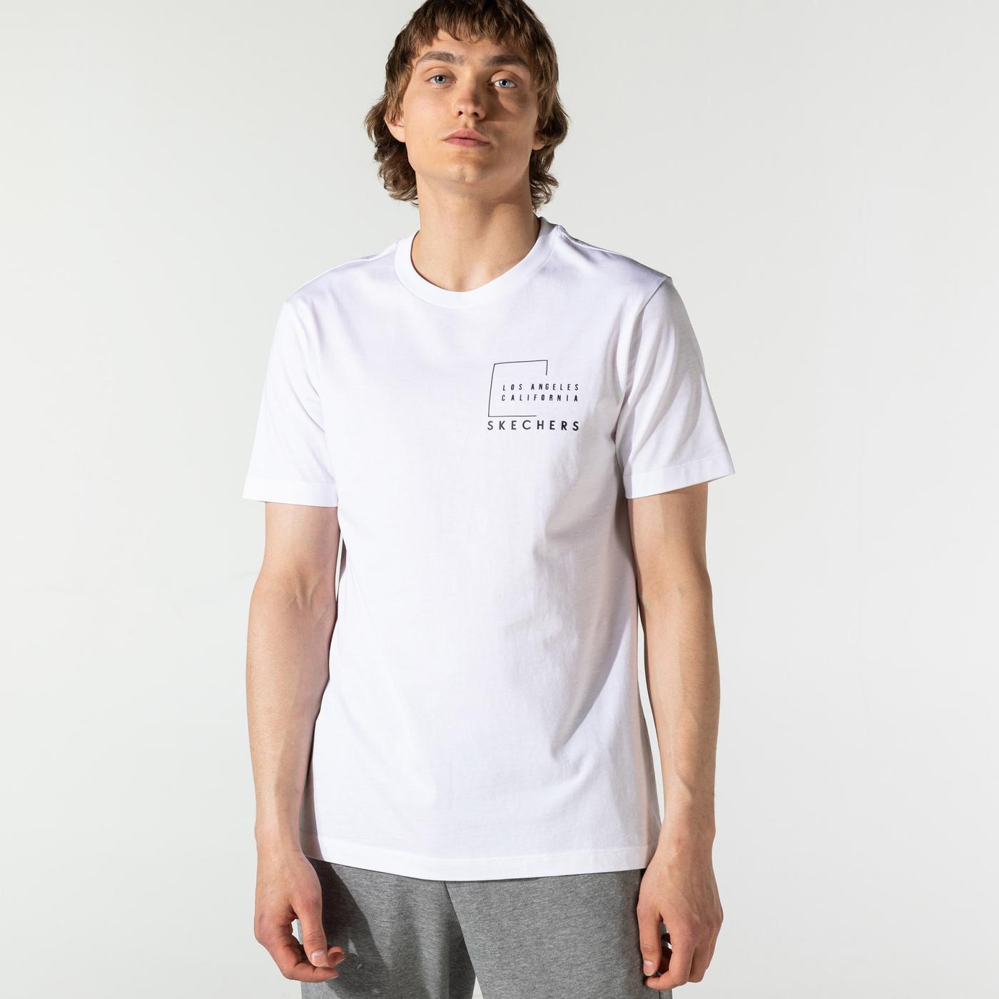 Skechers Erkek Beyaz T-Shirt