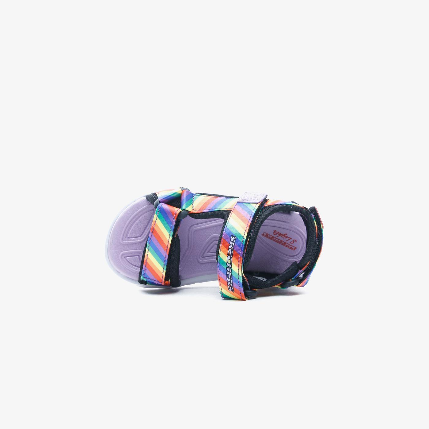 Skechers Hypno Splash - Rainbow Lights Bebek Siyah Sandalet