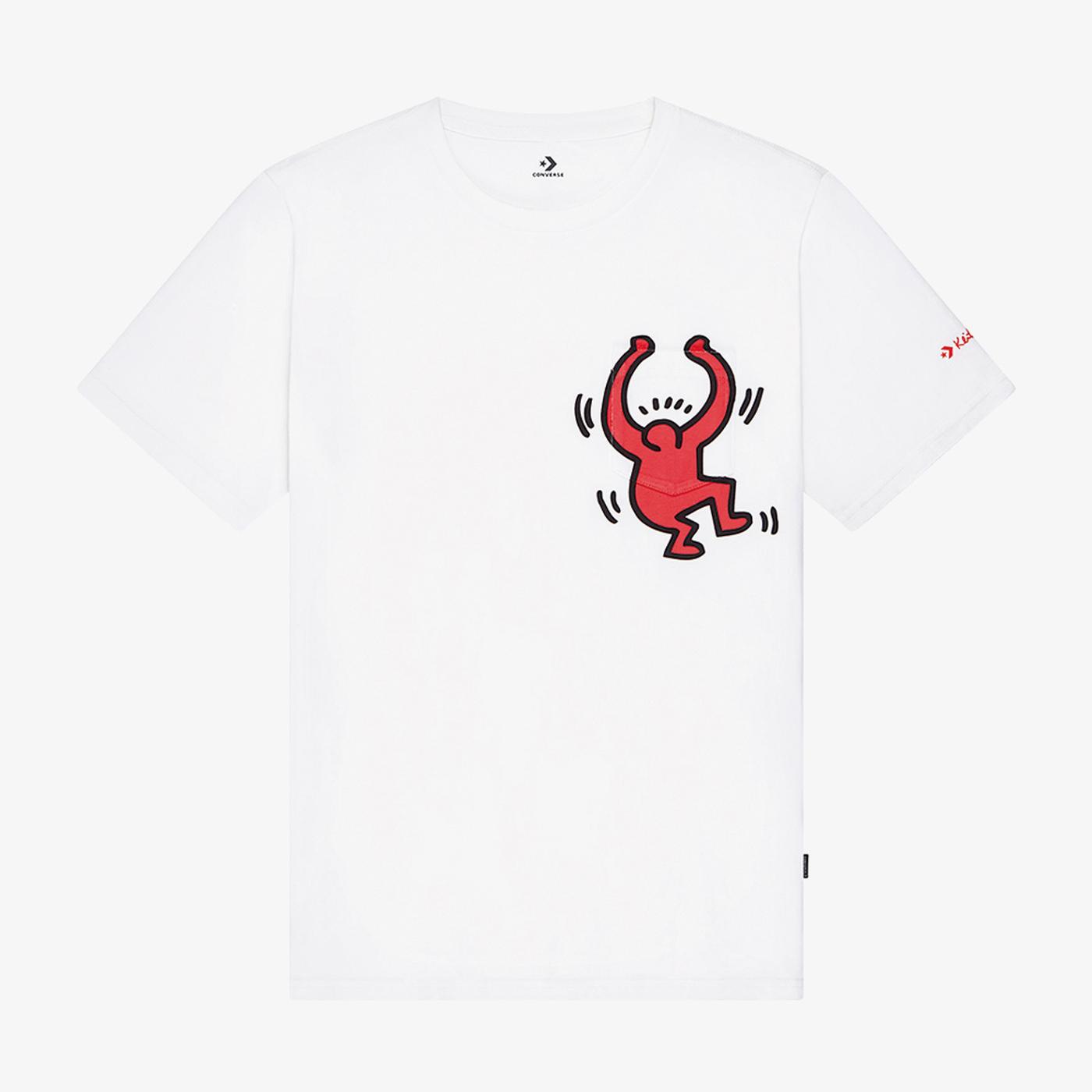 Converse x Keith Haring Erkek Beyaz T-Shirt