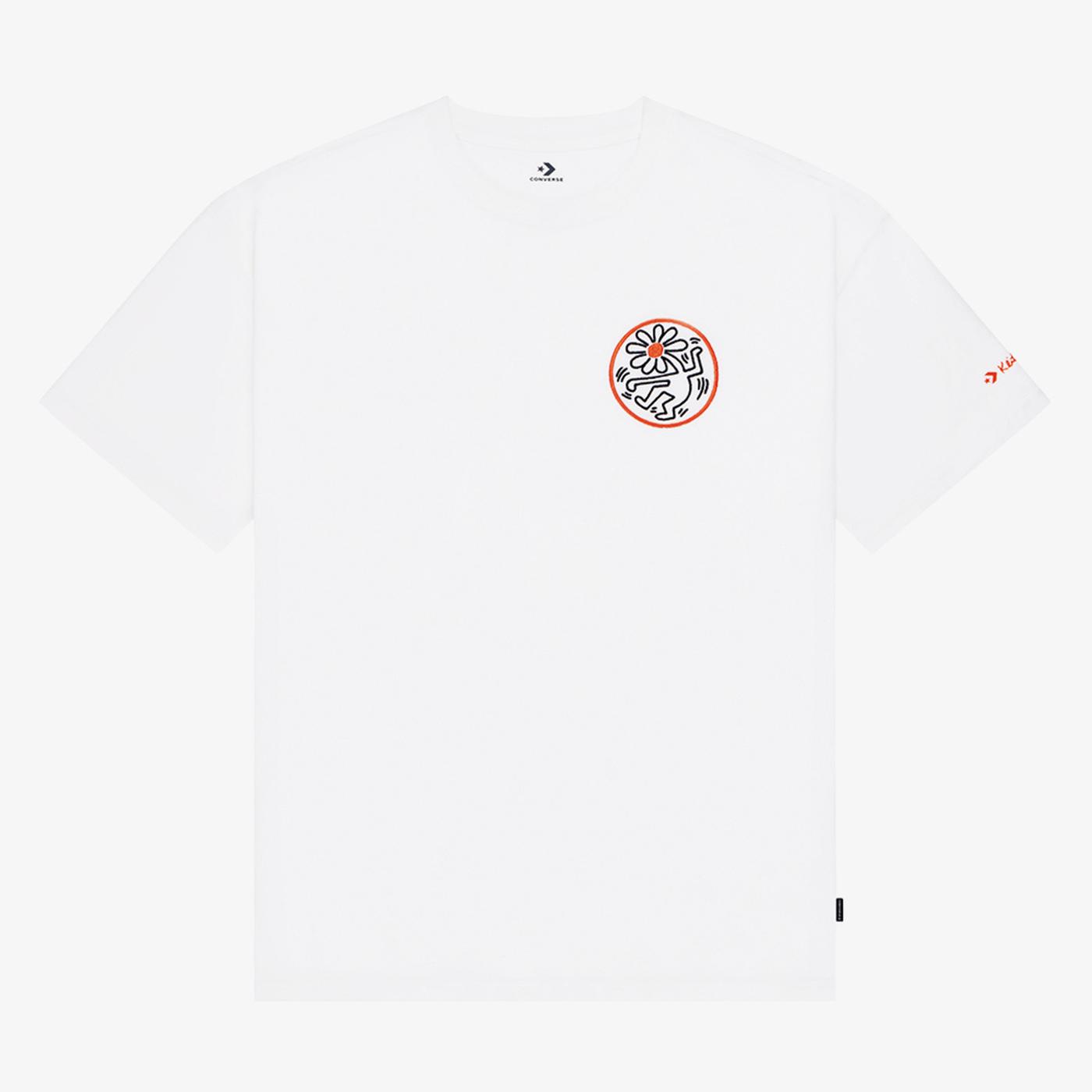 Converse x Keith Haring Elevated Graphic Unisex Beyaz T-Shirt