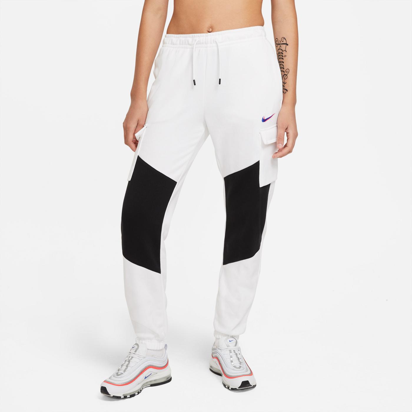 Nike Sportswear Cargo Loose Kadın Beyaz Eşofman Altı