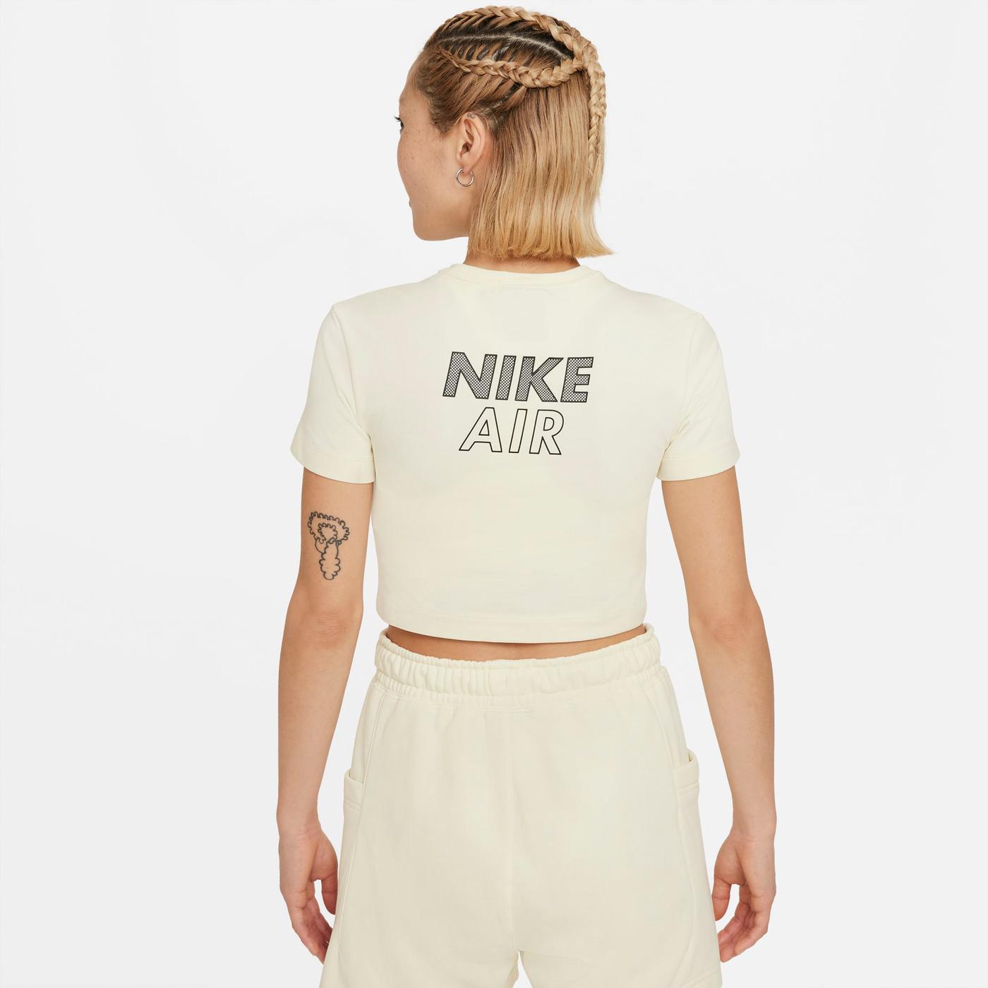 Nike Air Kadın Krem Crop T-Shirt