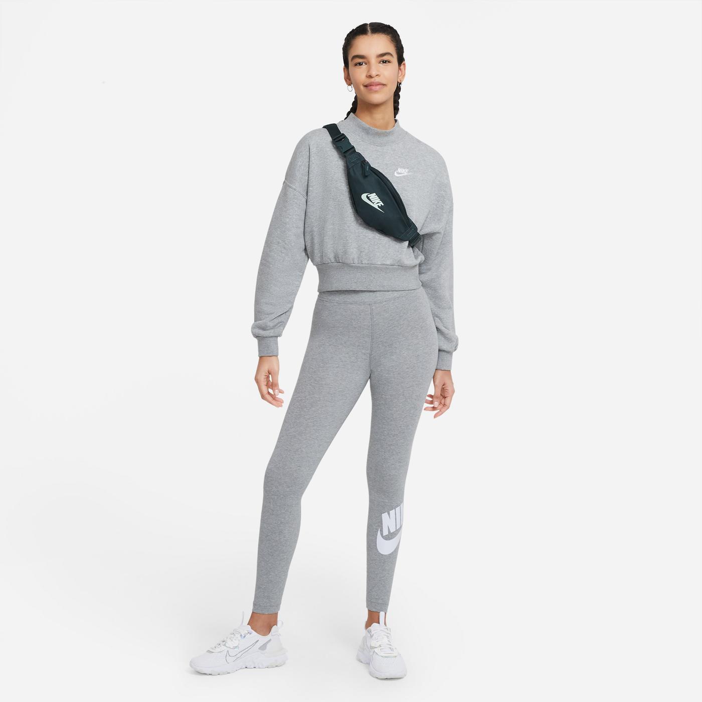 Nike Sportswear Essential Futura Kadın Gri Tayt