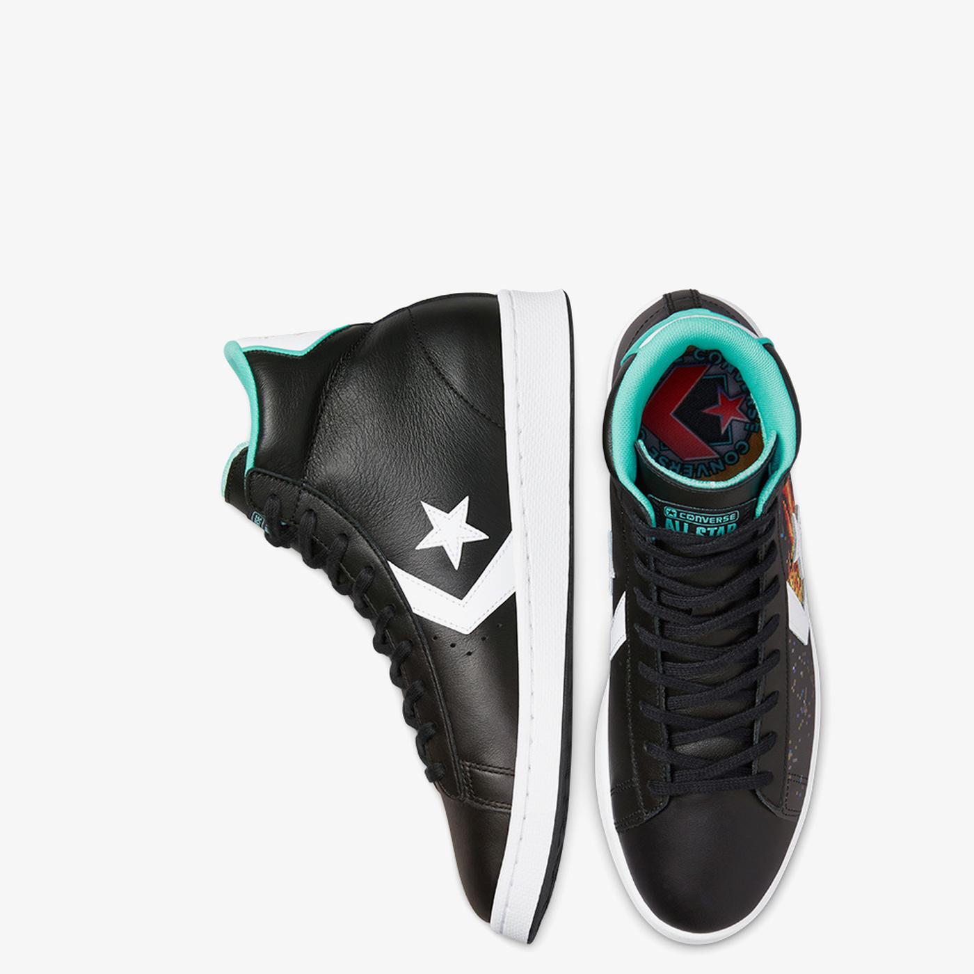 Converse Pro Leather Hi Erkek Siyah Deri Sneaker