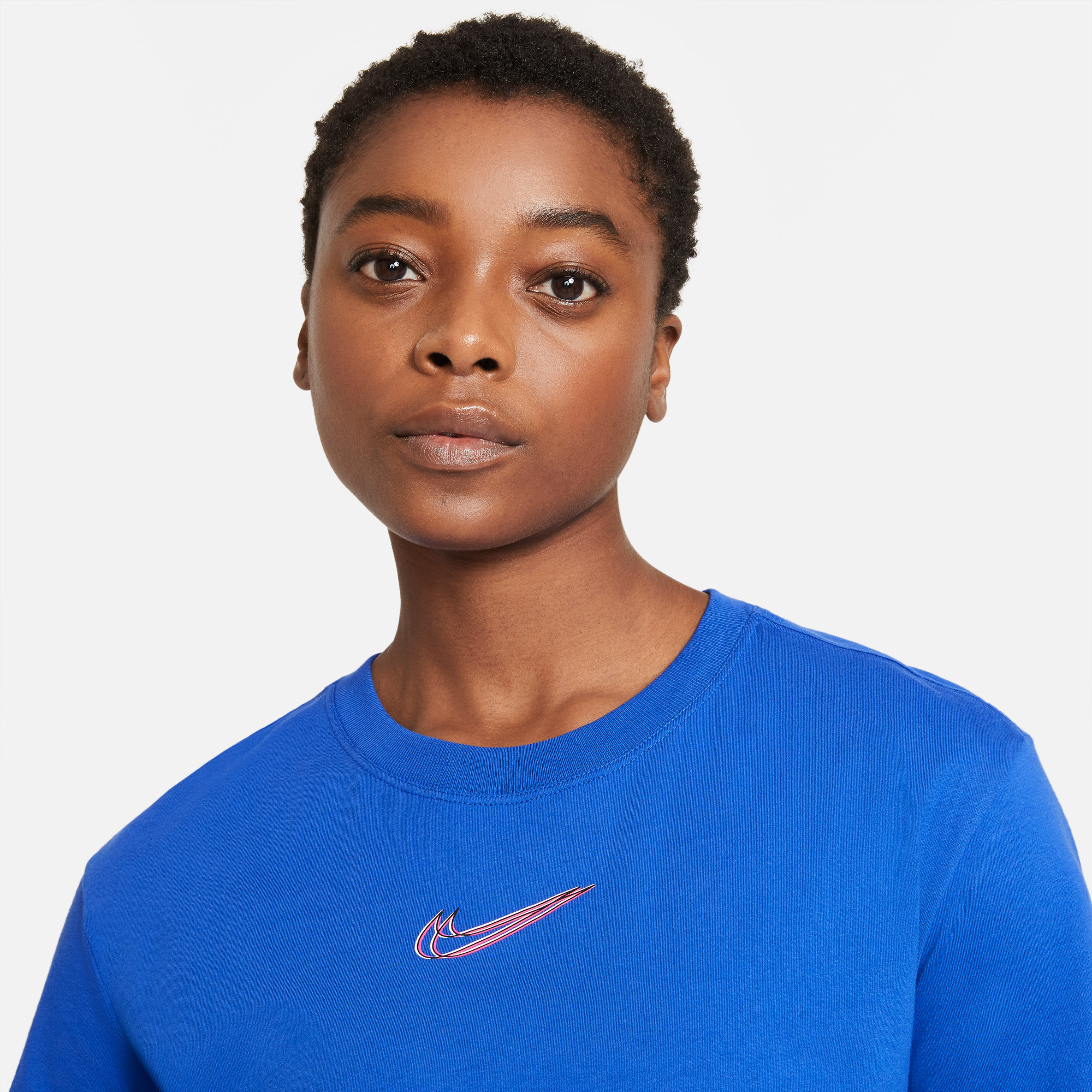 Nike Sportswear Crop Prnt Kadın Mavi T-Shirt