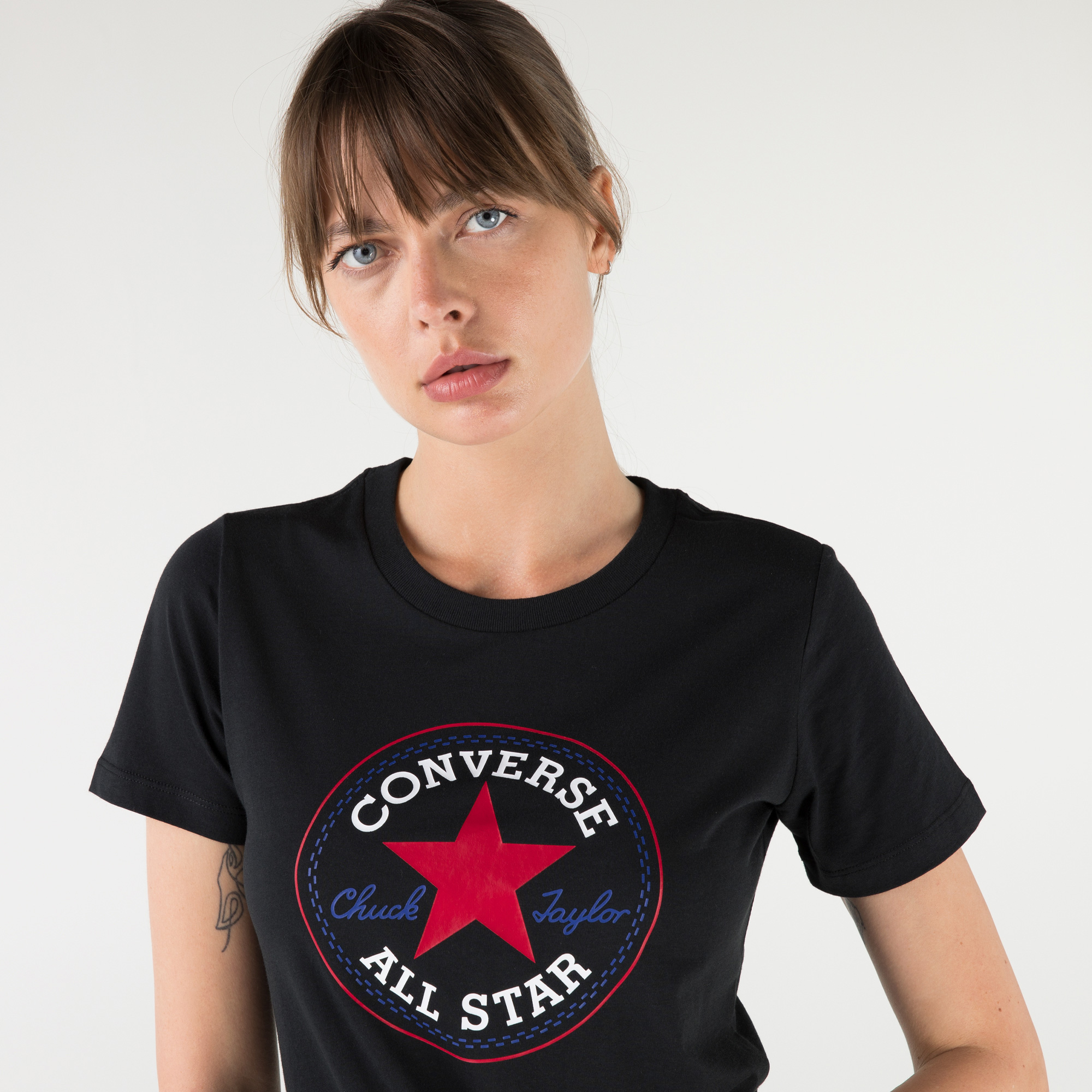 Converse Chuck Patch Nova Kadın Siyah T-Shirt