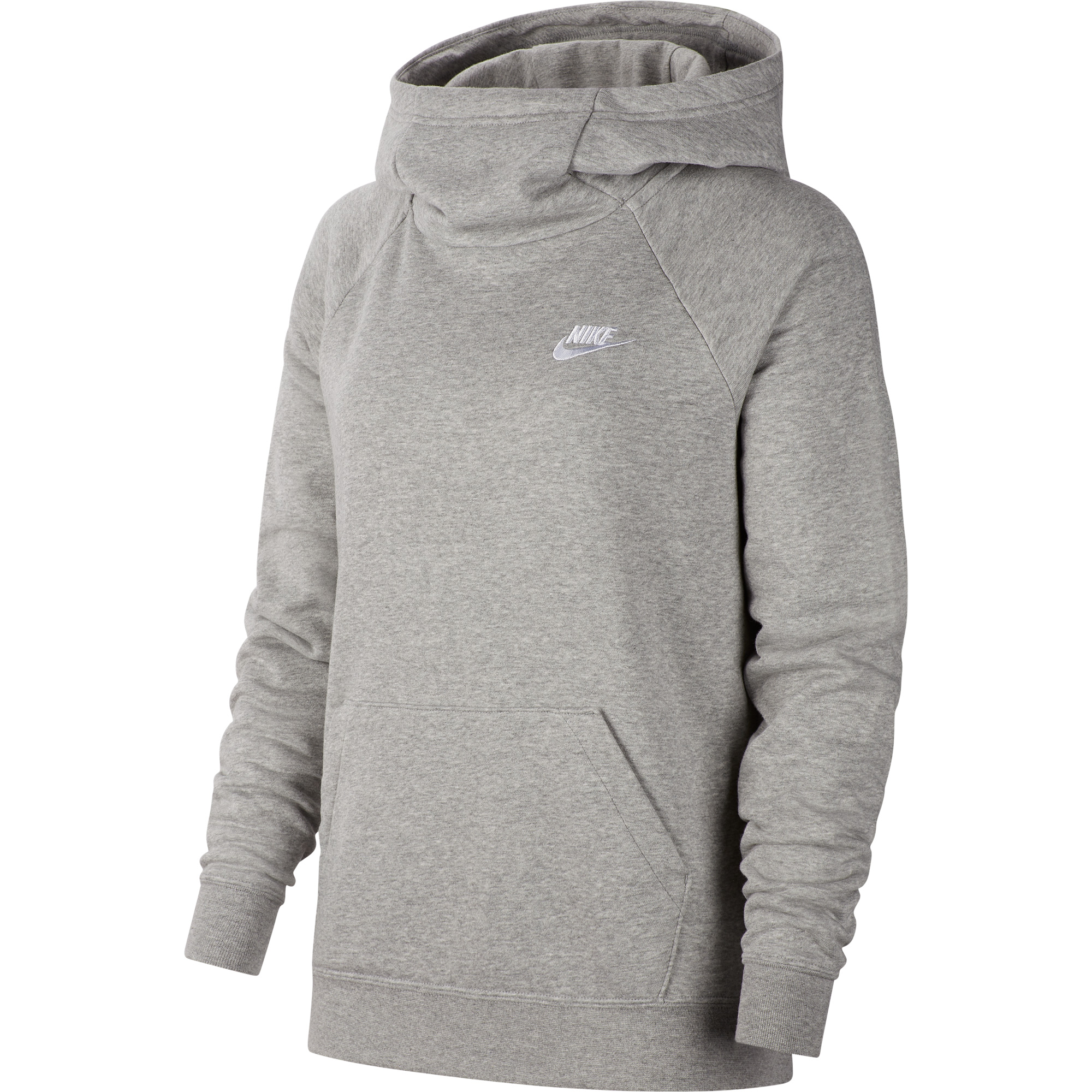 Nike Essential Funnel-Neck Fleece Kadın Gri Sweatshirt
