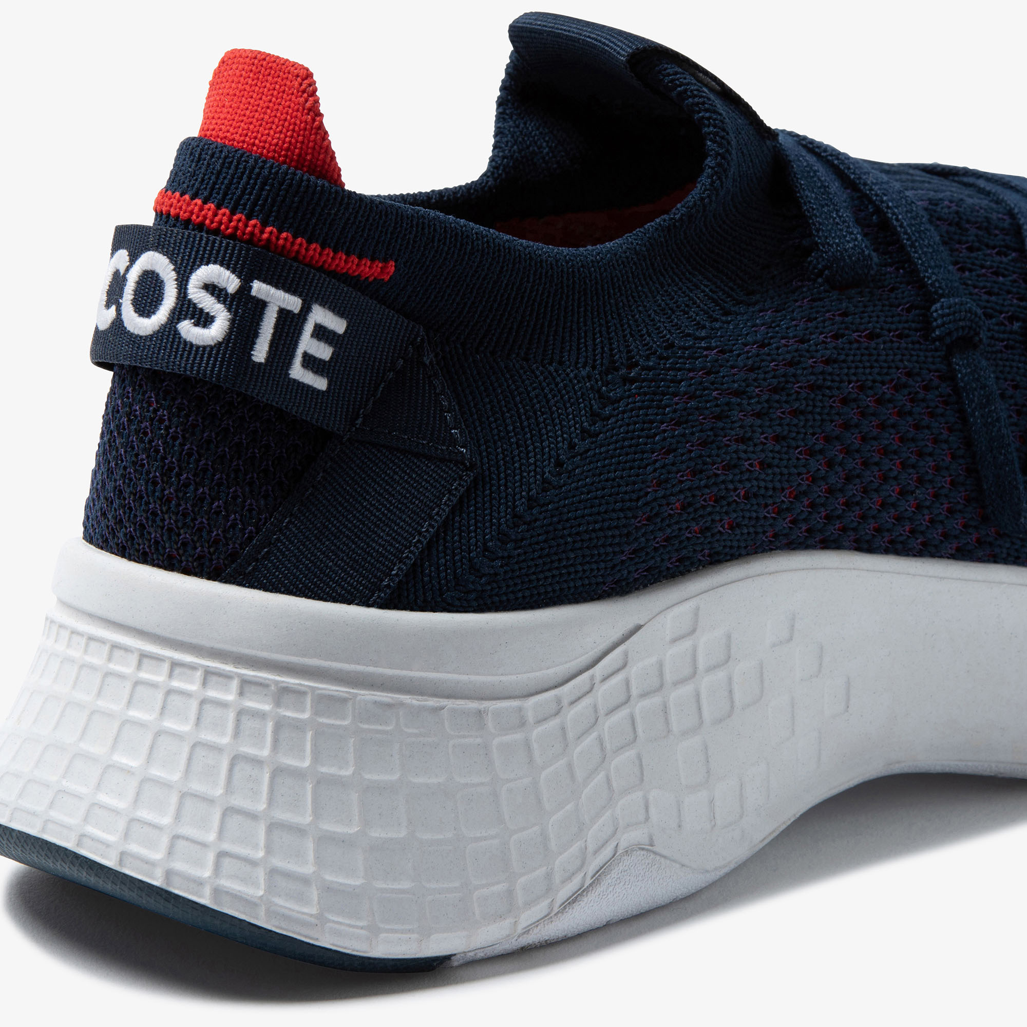 Lacoste Court-Drive Knit Erkek Lacivert - Kırmızı Spor Ayakkabı