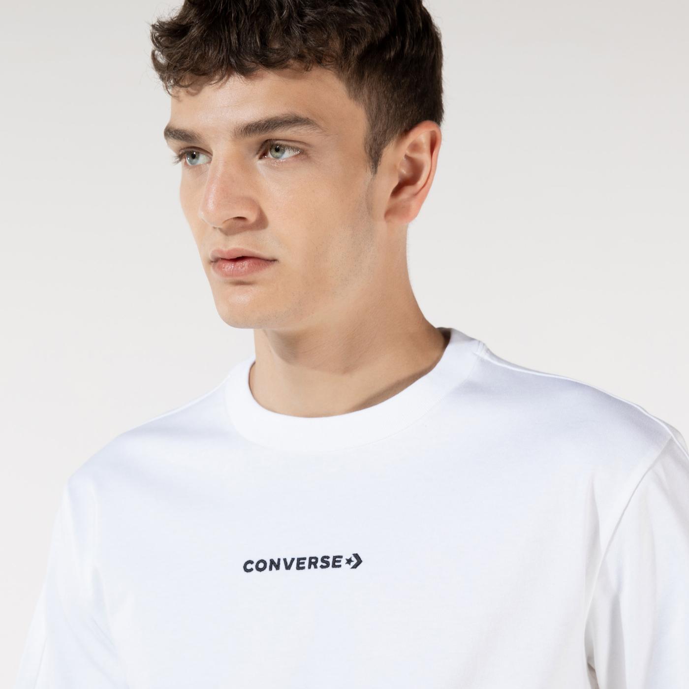 Converse Court Lifestyle Erkek Beyaz T-Shirt