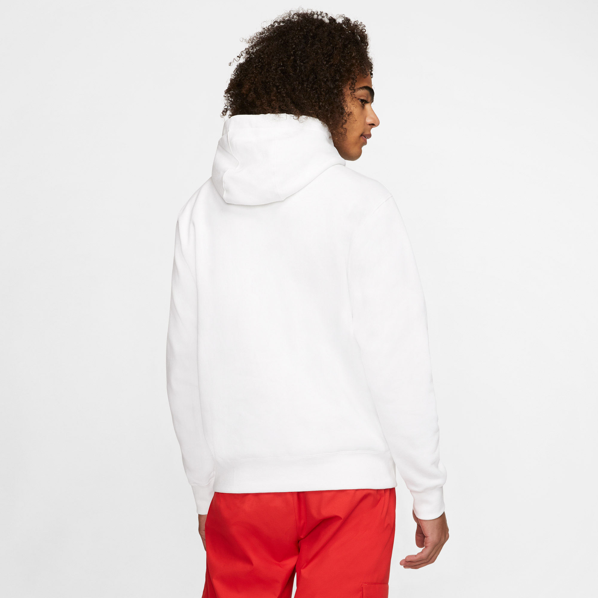 Nike Sportswear Club Fleece Kapüşonlu Erkek Beyaz Sweatshirt