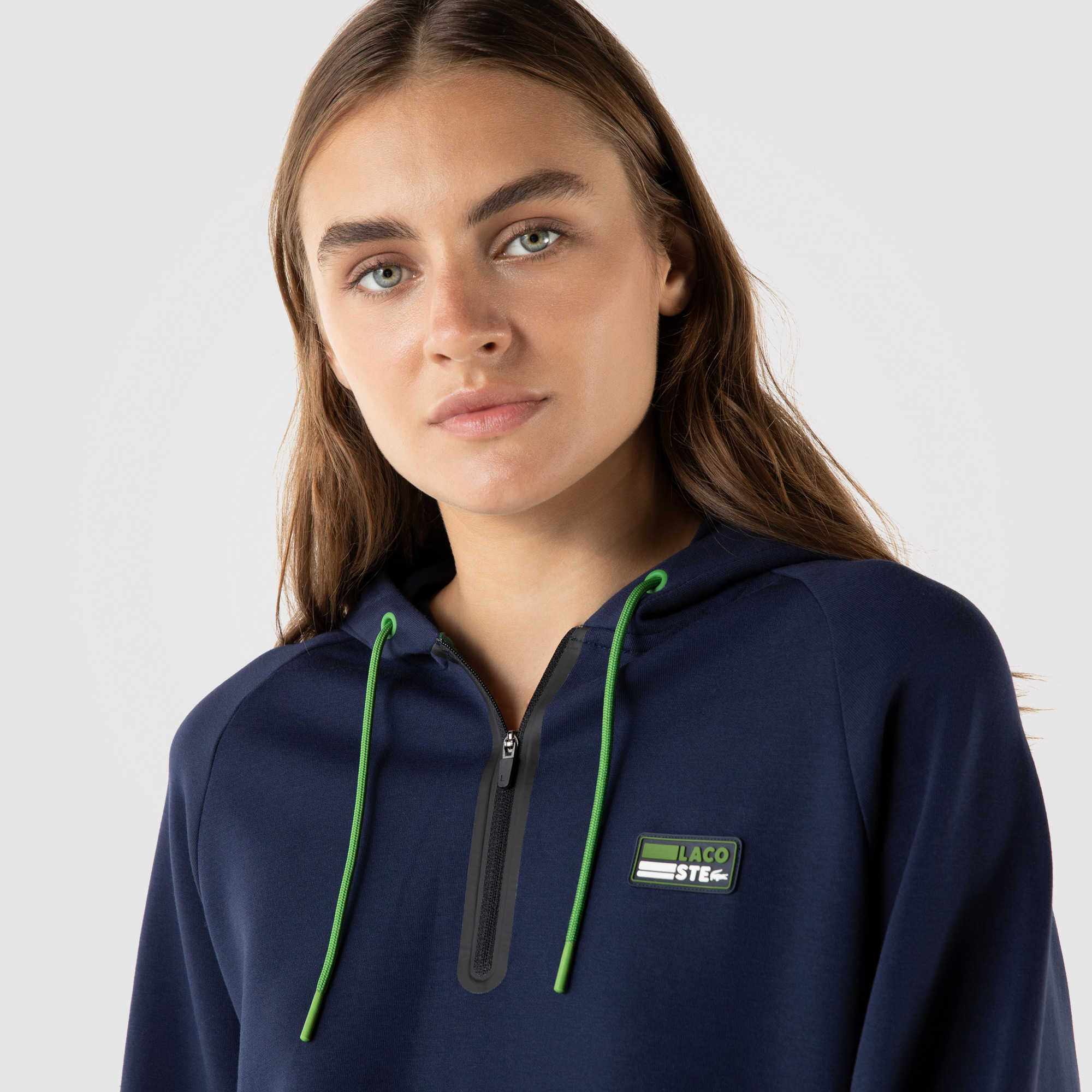 Lacoste Sport Kadın Regular Fit Kapüşonlu Lacivert Sweatshirt