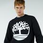 Timberland YC Core Tree Logo Crew Neck Erkek Siyah Sweatshirt