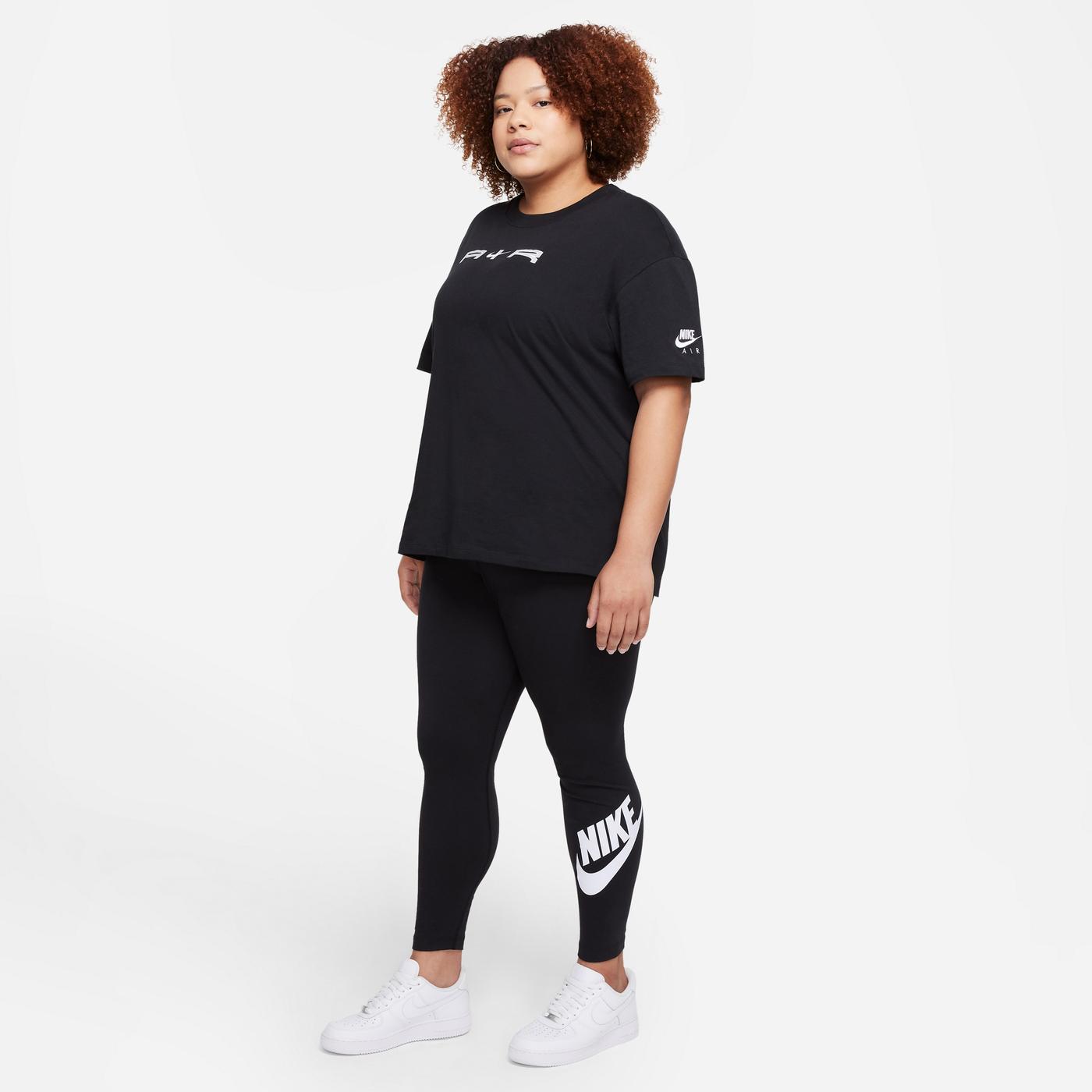 Nike Sportswear Air Boyfriend Short-Sleeve Kadın Siyah Tişört
