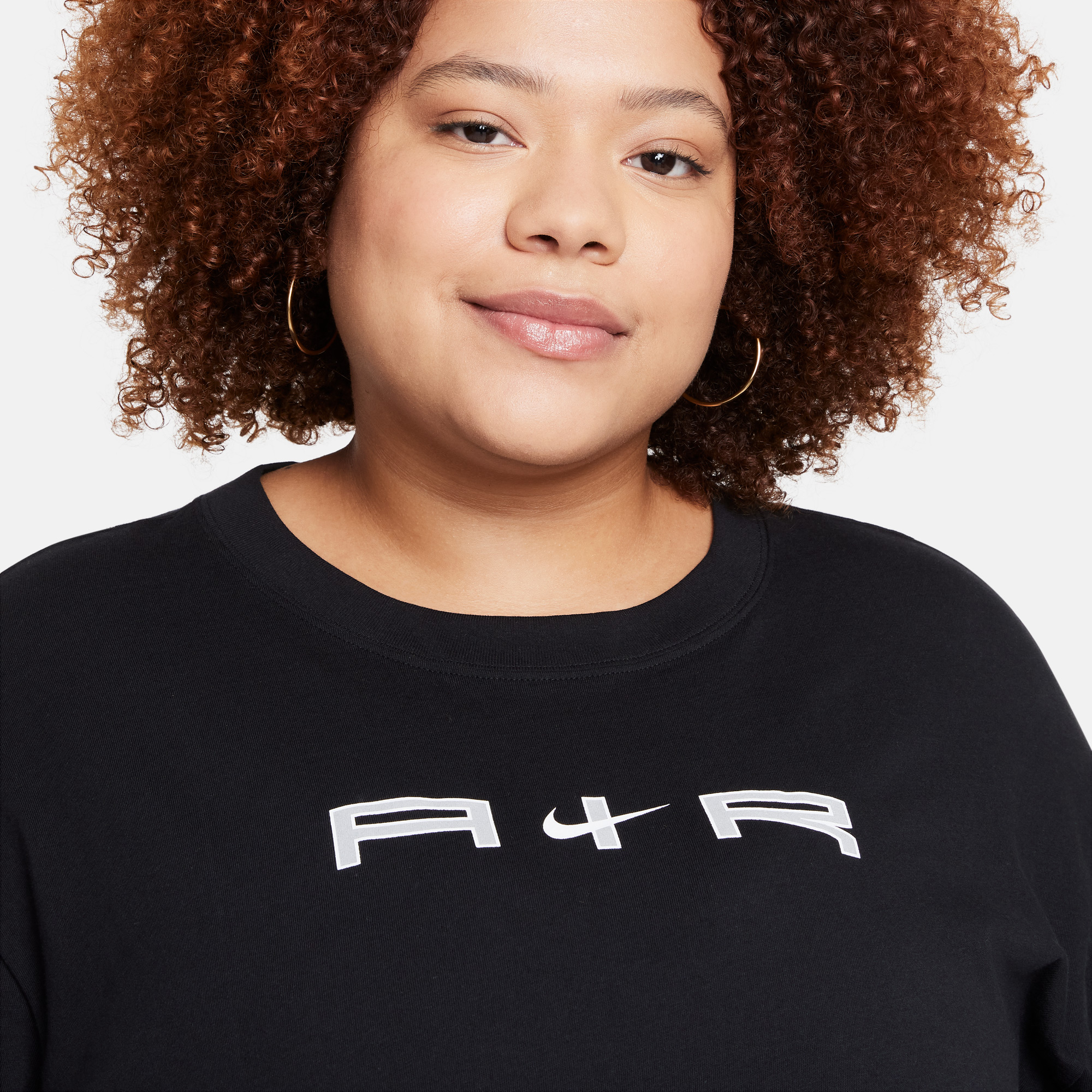 Nike Sportswear Air Boyfriend Short-Sleeve Kadın Siyah Tişört