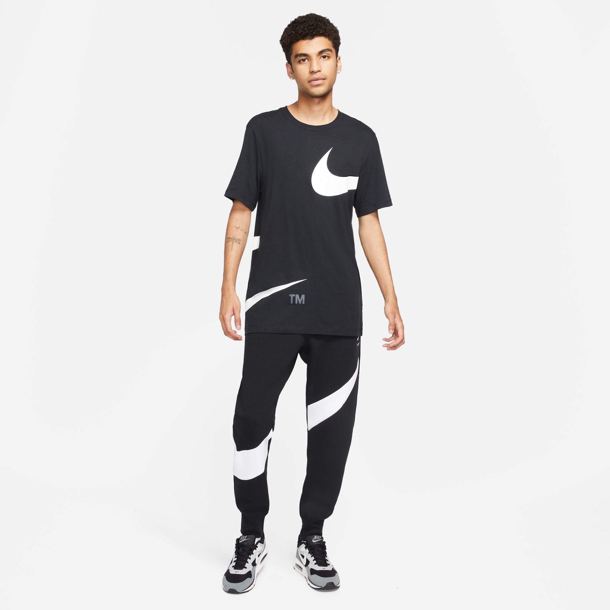 Nike Sportswear Swoosh Tech Fleece Erkek Siyah Eşofman Altı