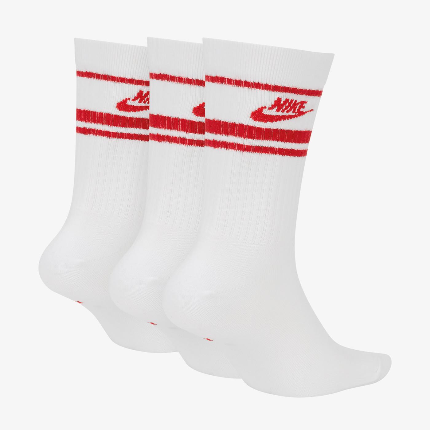 Nike Sportswear Essential Unisex Beyaz 3'lü Çorap