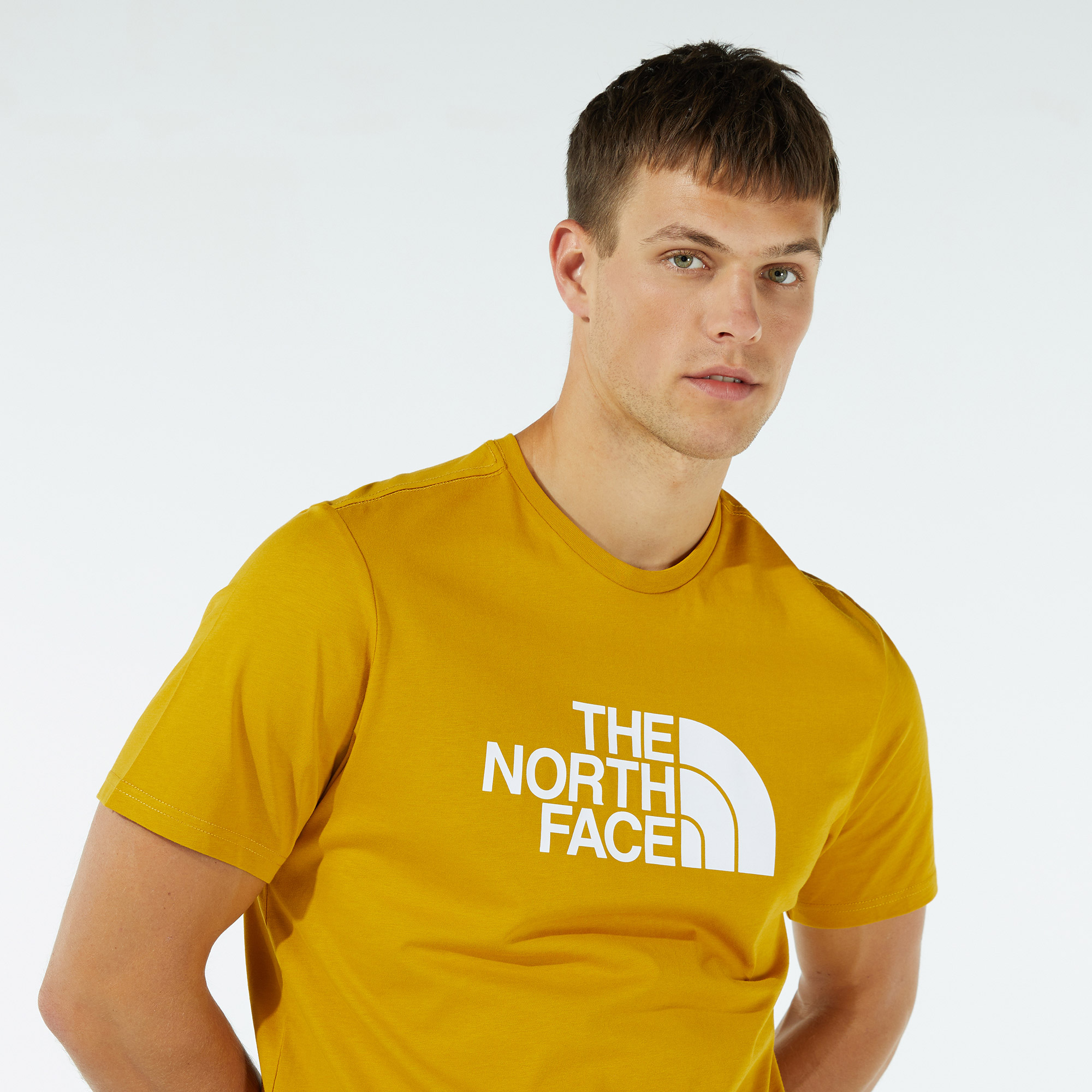 The North Face M S/S Easy Tee Erkek Sarı T-Shirt