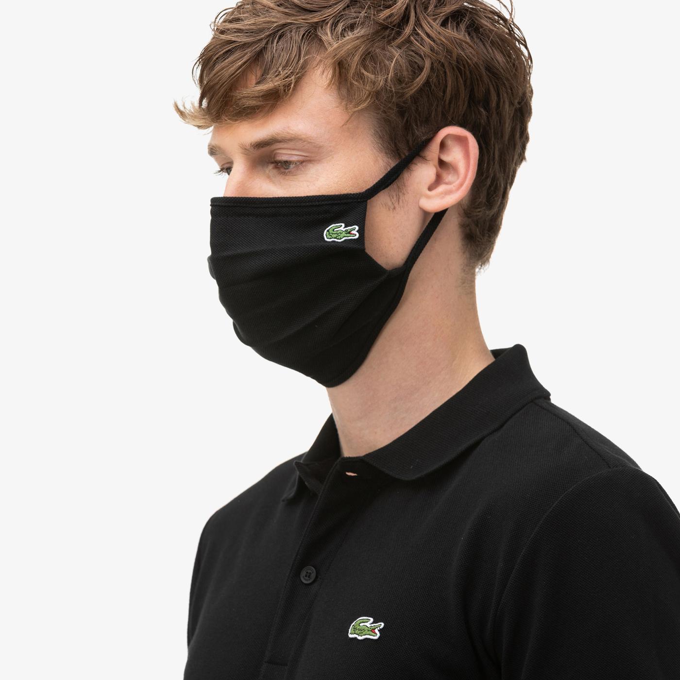 Lacoste Pamuklu Yıkanabilir Unisex Siyah Maske