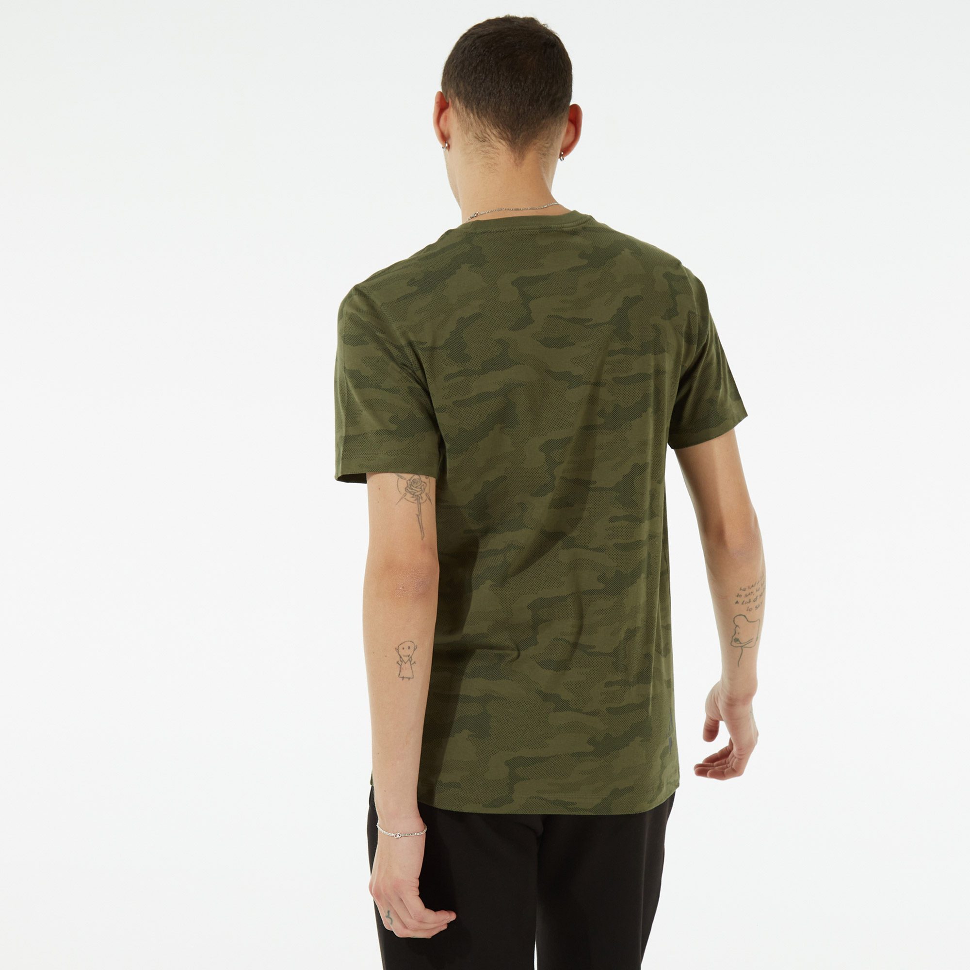 Skechers Camo Print Erkek Yeşil T-shirt