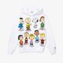 Lacoste x Peanuts Unisex Classic Fit Kapüşonlu Desenli Beyaz Sweatshirt