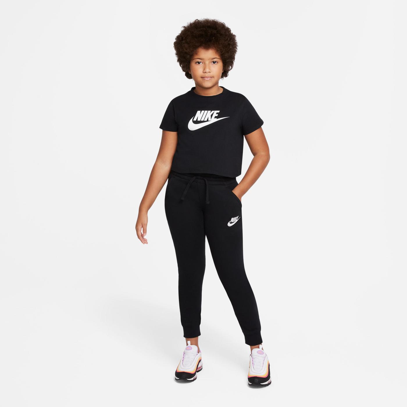 Nike Sportswear Cropped Çocuk Siyah T-shirt