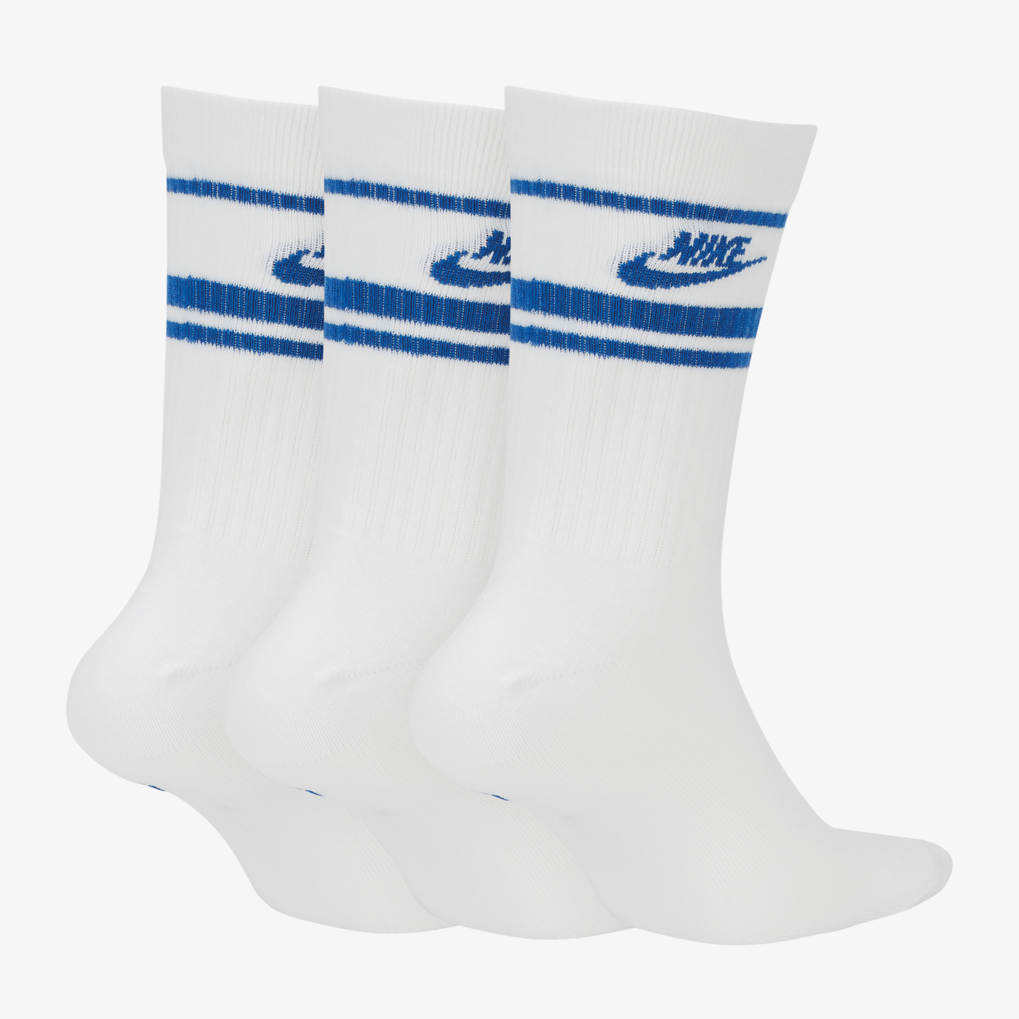 Nike Sportswear Essential Unisex 3'lü Beyaz Çorap