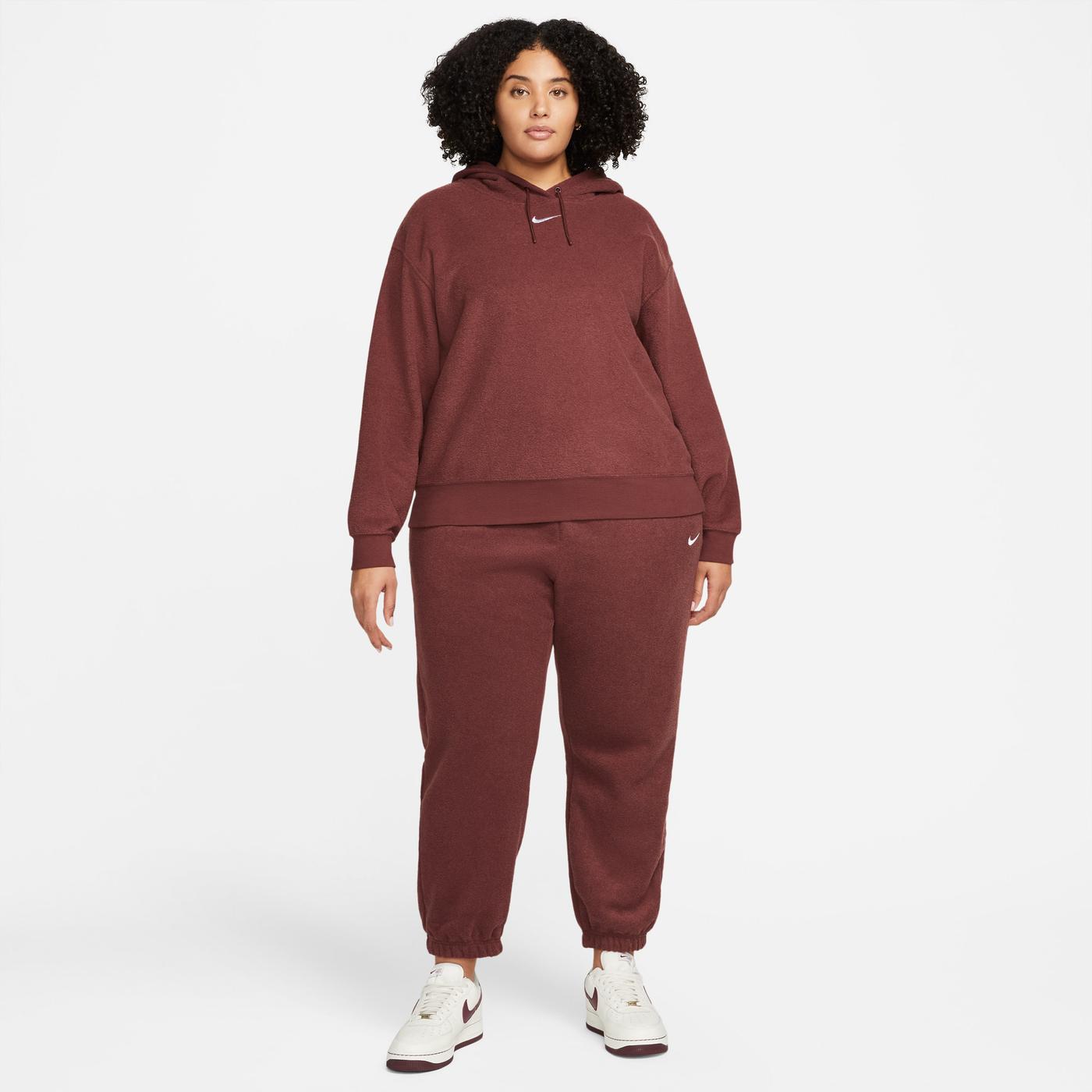 Nike Sportswear Essentials Plush Kadın Kahverengi Sweatshirt