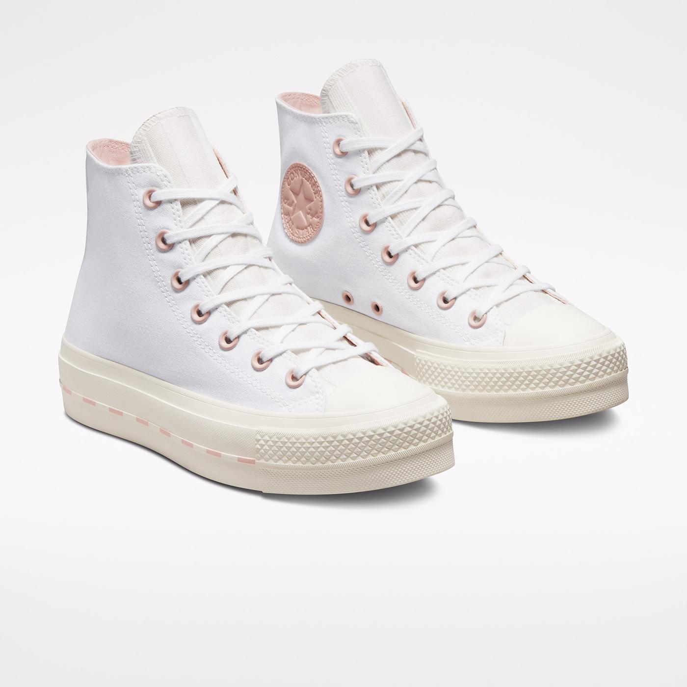 Converse Chuck Taylor All Star Lift Crafted Canvas Platform Kadın Beyaz Sneaker