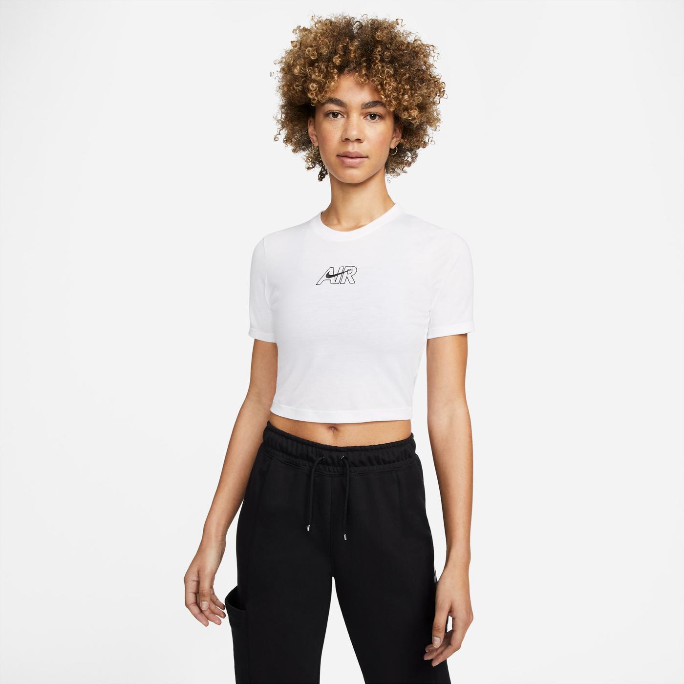 Nike Sportswear Air Crop Kadın Beyaz T-Shirt