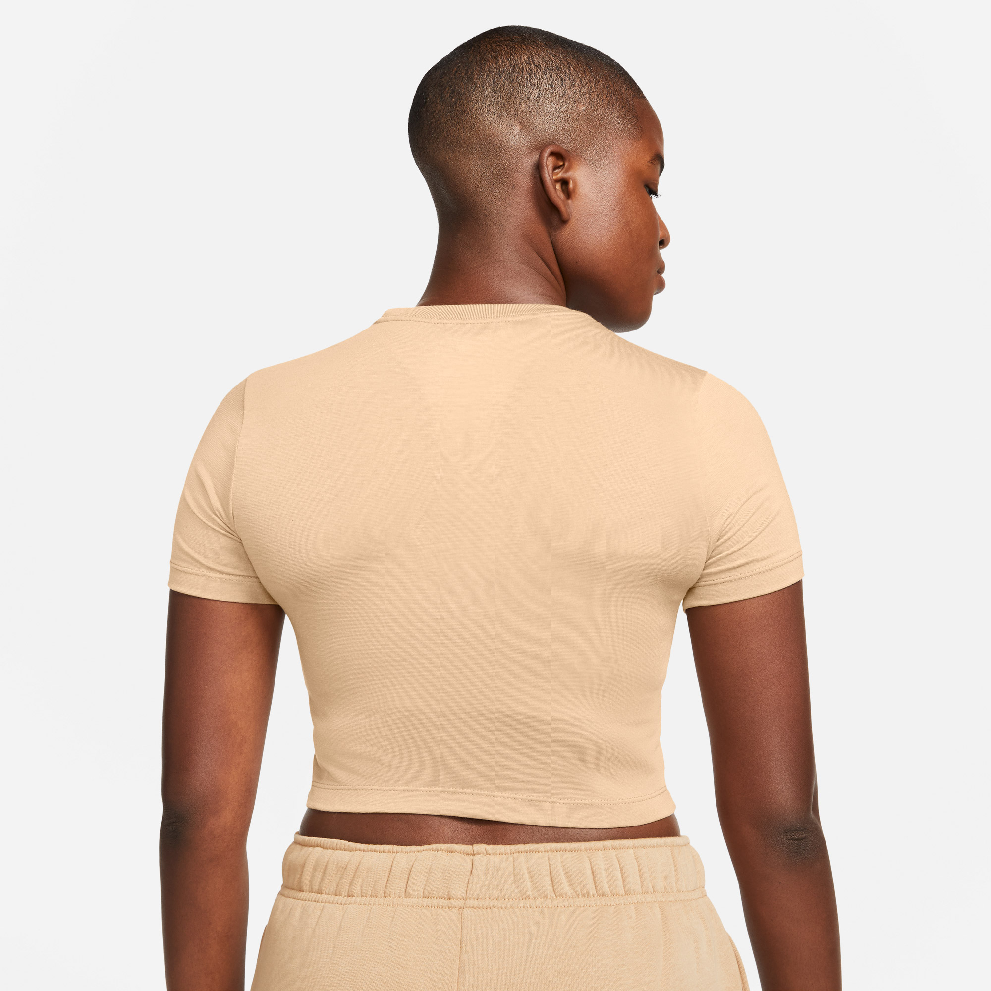 Nike Sportswear Essential Crop Kadın Kahverengi T-Shirt