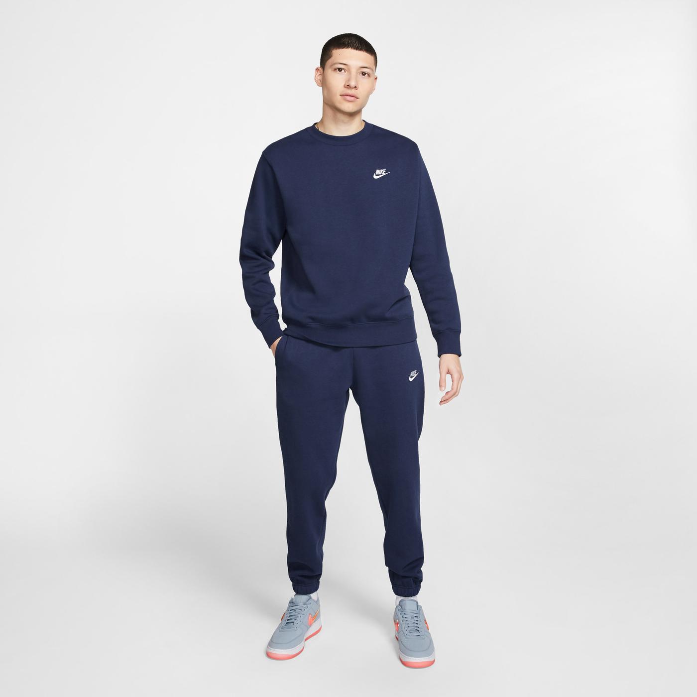 Nike Sportswear Club Fleece Erkek Mavi Sweatshirt