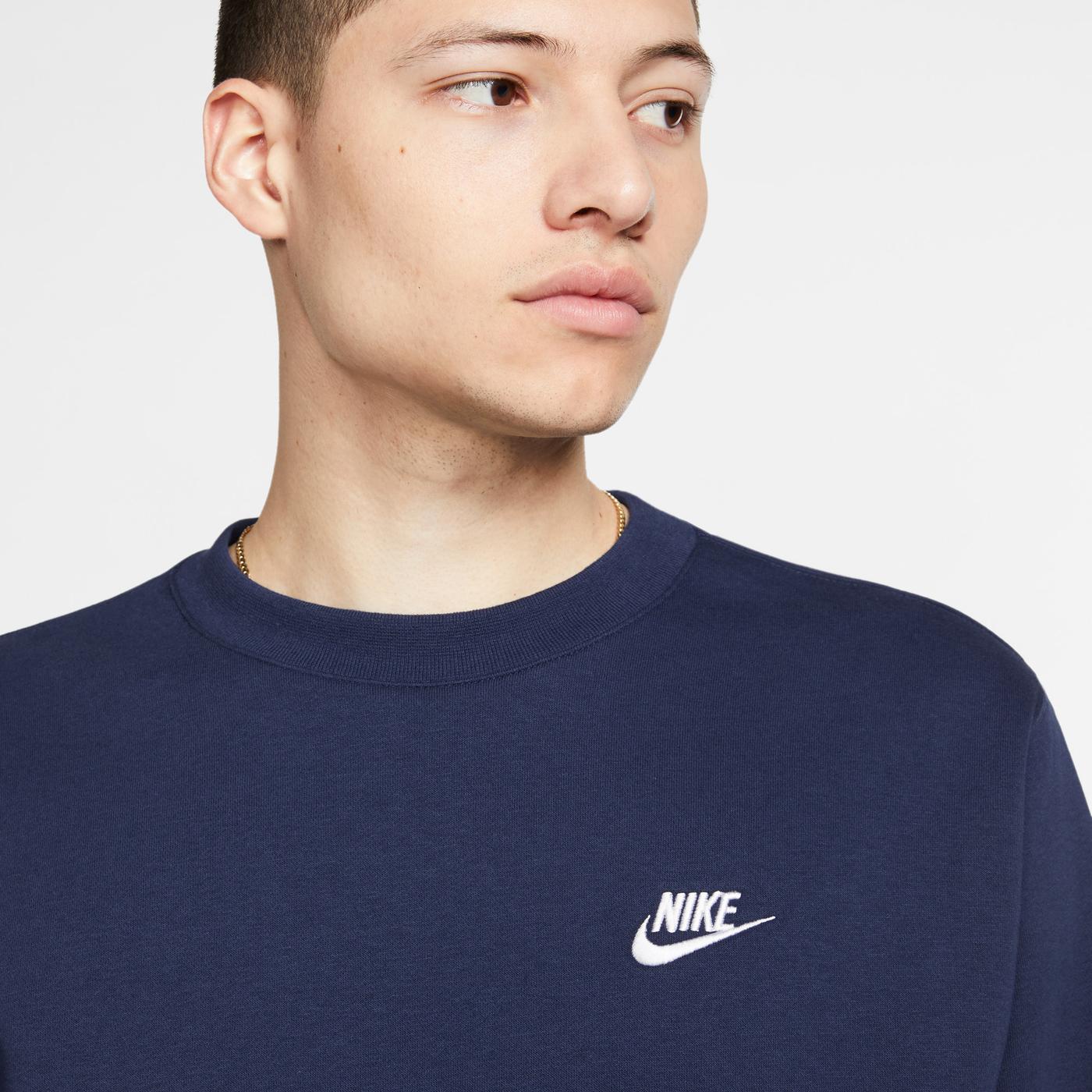 Nike Sportswear Club Fleece Erkek Mavi Sweatshirt