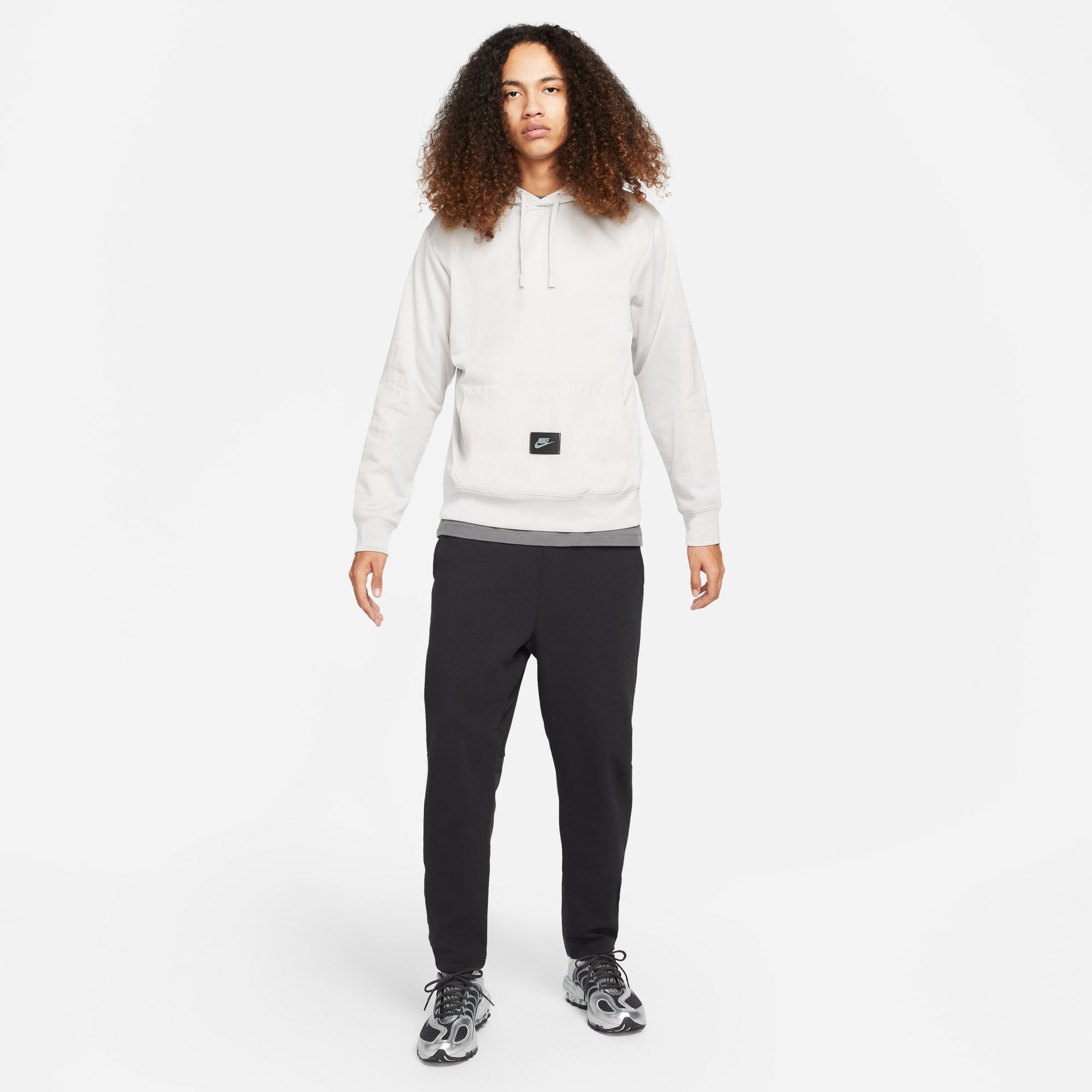 Nike Sportswear Dri-FIT Kapüşonlu Erkek Gri Sweatshirt