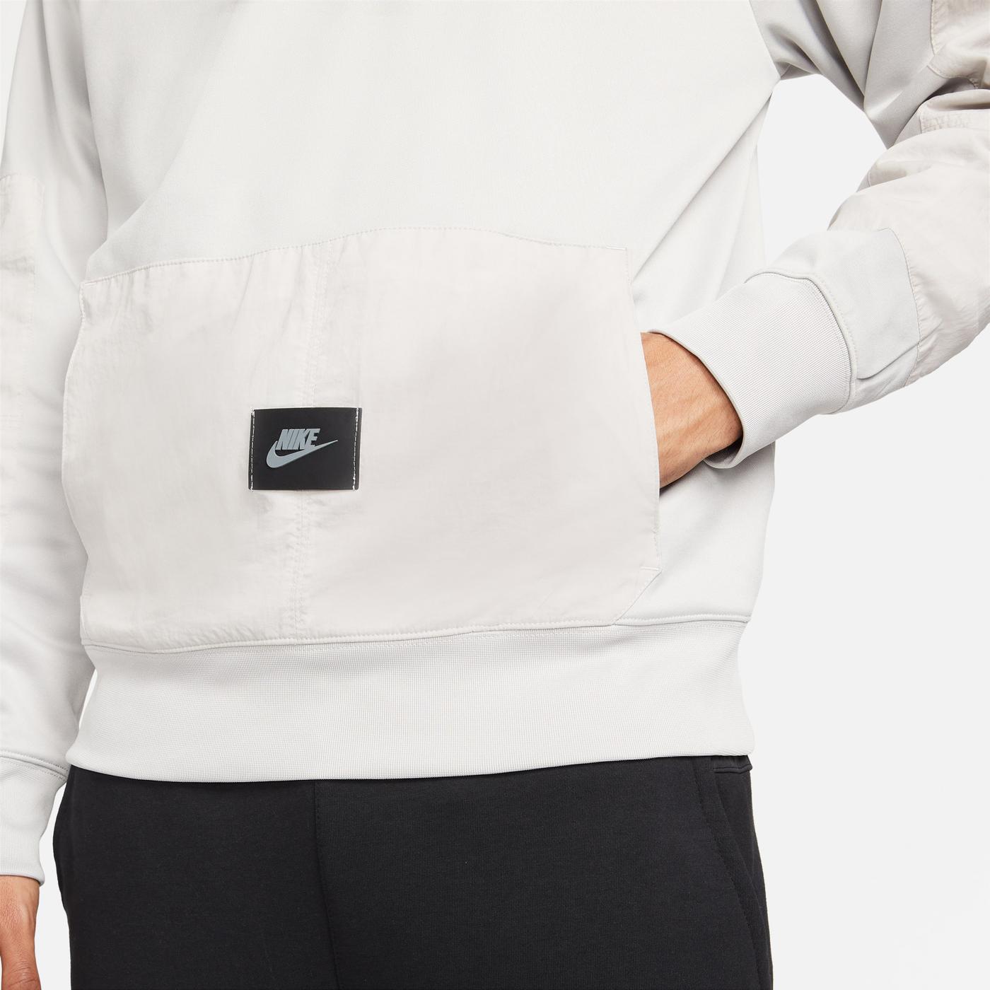 Nike Sportswear Dri-FIT Kapüşonlu Erkek Gri Sweatshirt