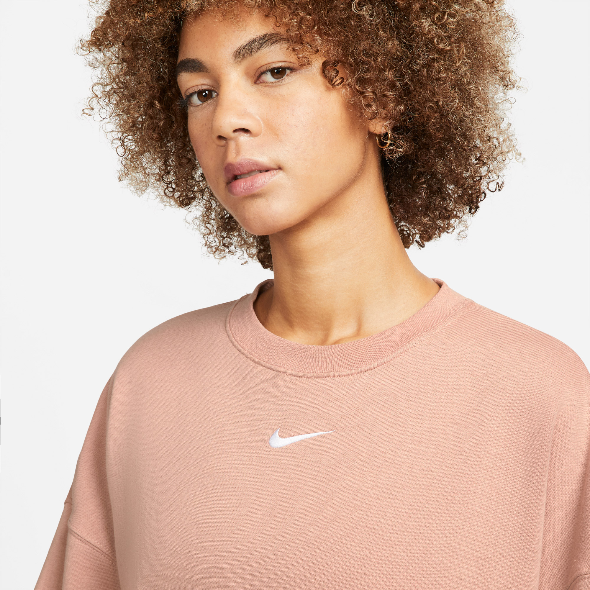 Nike Sportswear Collection Essentials Kadın Pembe Sweatshirt