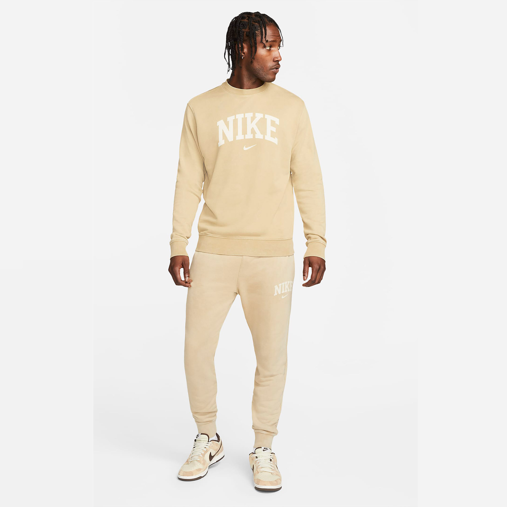 Nike Sportswear Arch Fleece Erkek Bej Sweatshirt