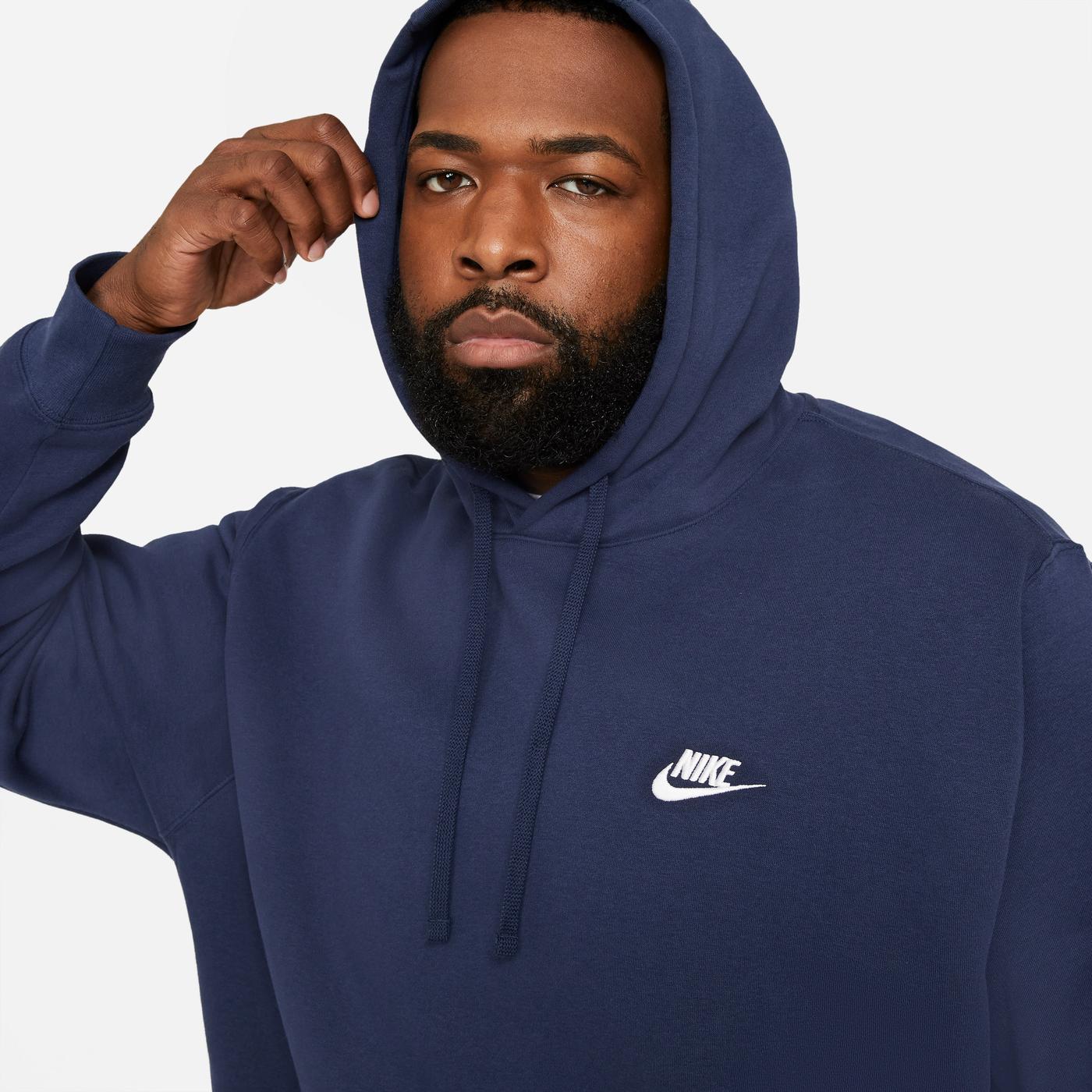 Nike Sportswear Club Fleece Kapüşonlu Erkek Lacivert Sweatshirt