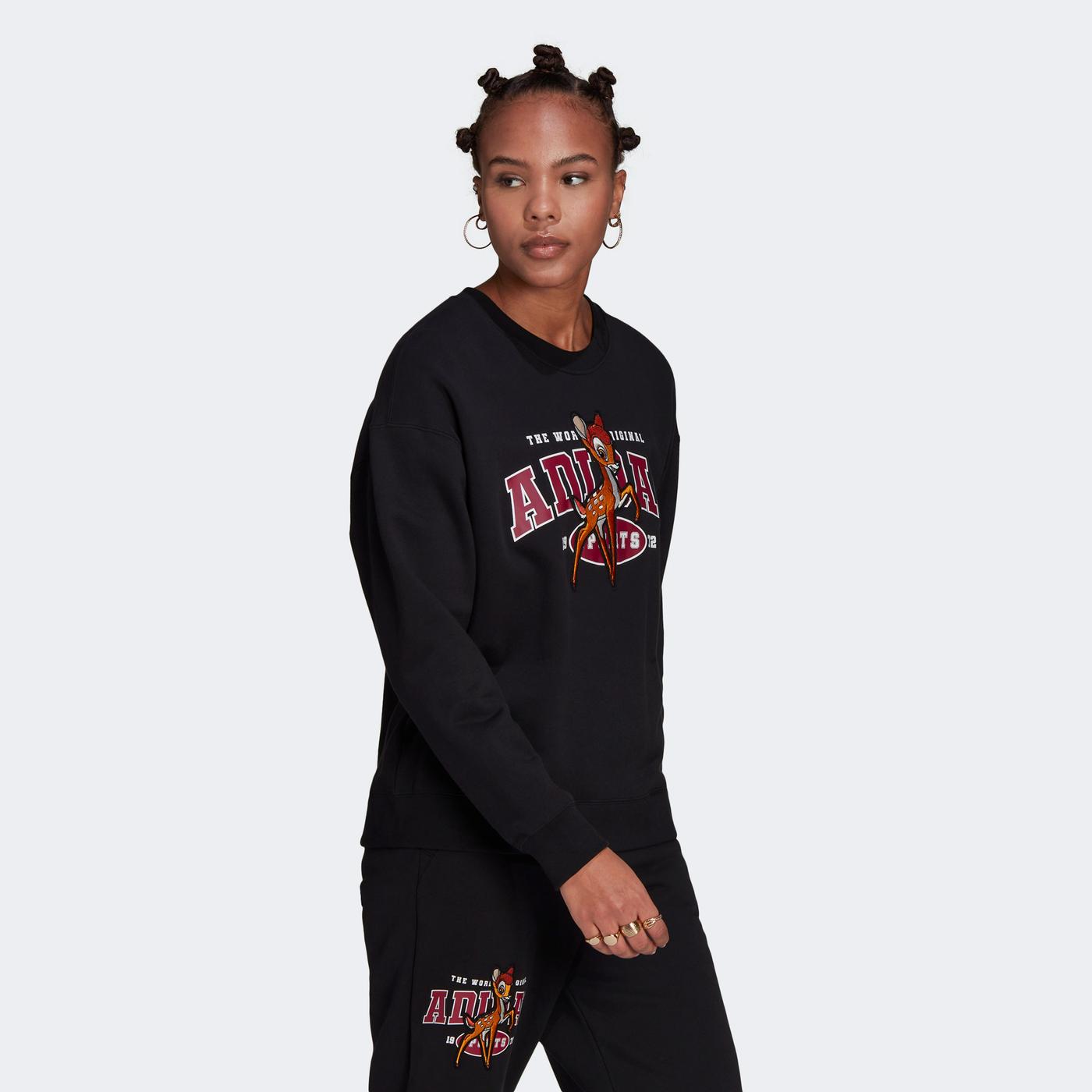 adidas Disney Bambi Kadın Siyah Sweatshirt