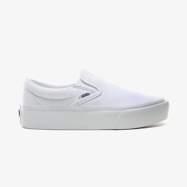 Vans UA Classic Slip-On Platform Kadın Beyaz Sneaker