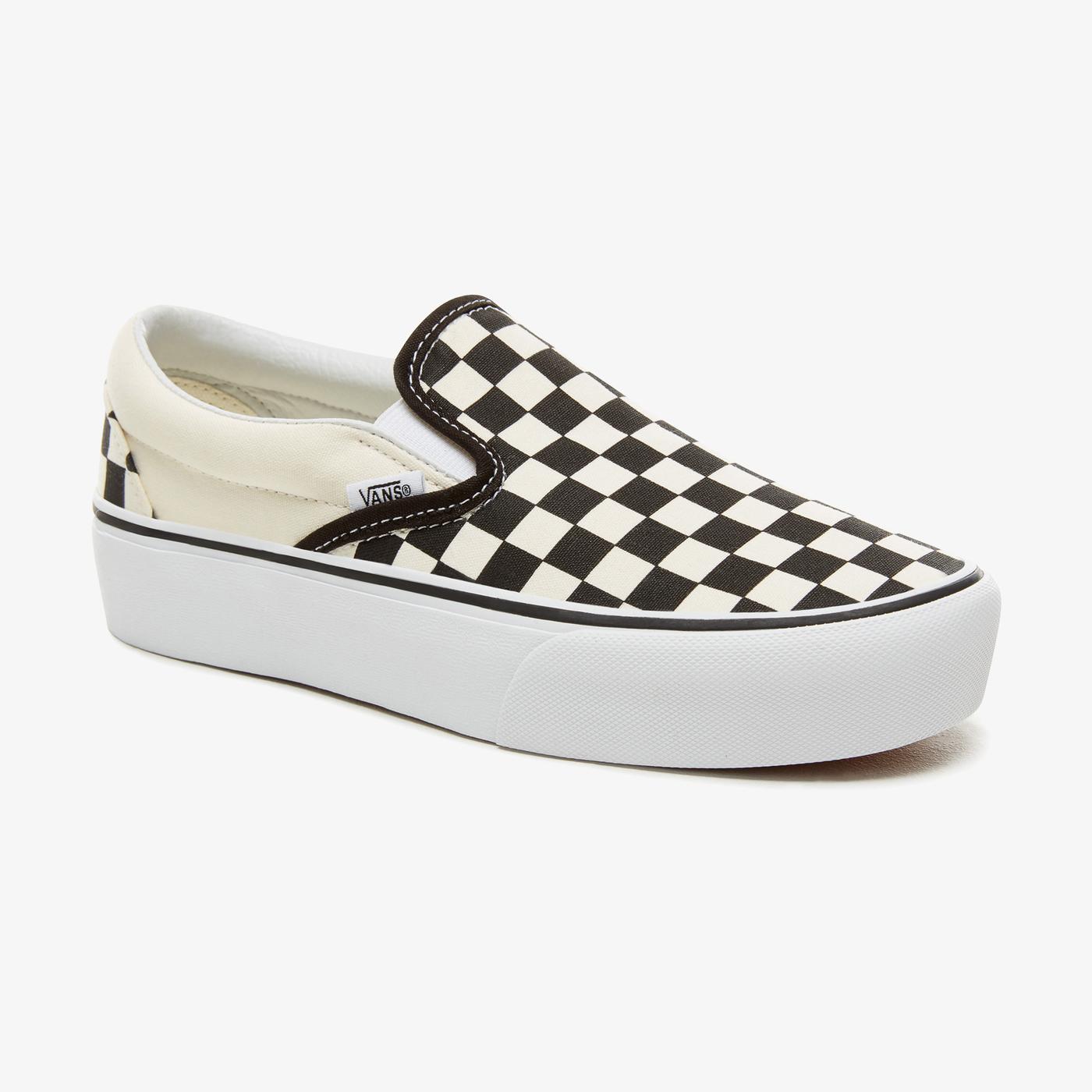 Vans Classic Slip-On Platform Kadın Siyah - Beyaz Sneaker