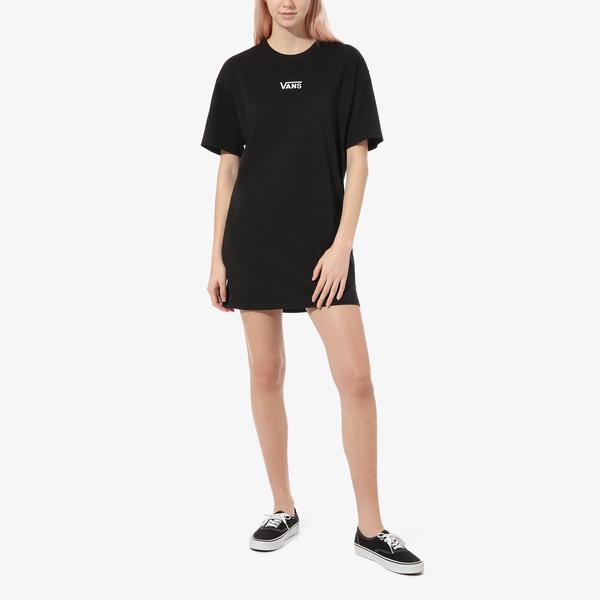 Vans Center Vee Kadın Siyah T-Shirt Elbise