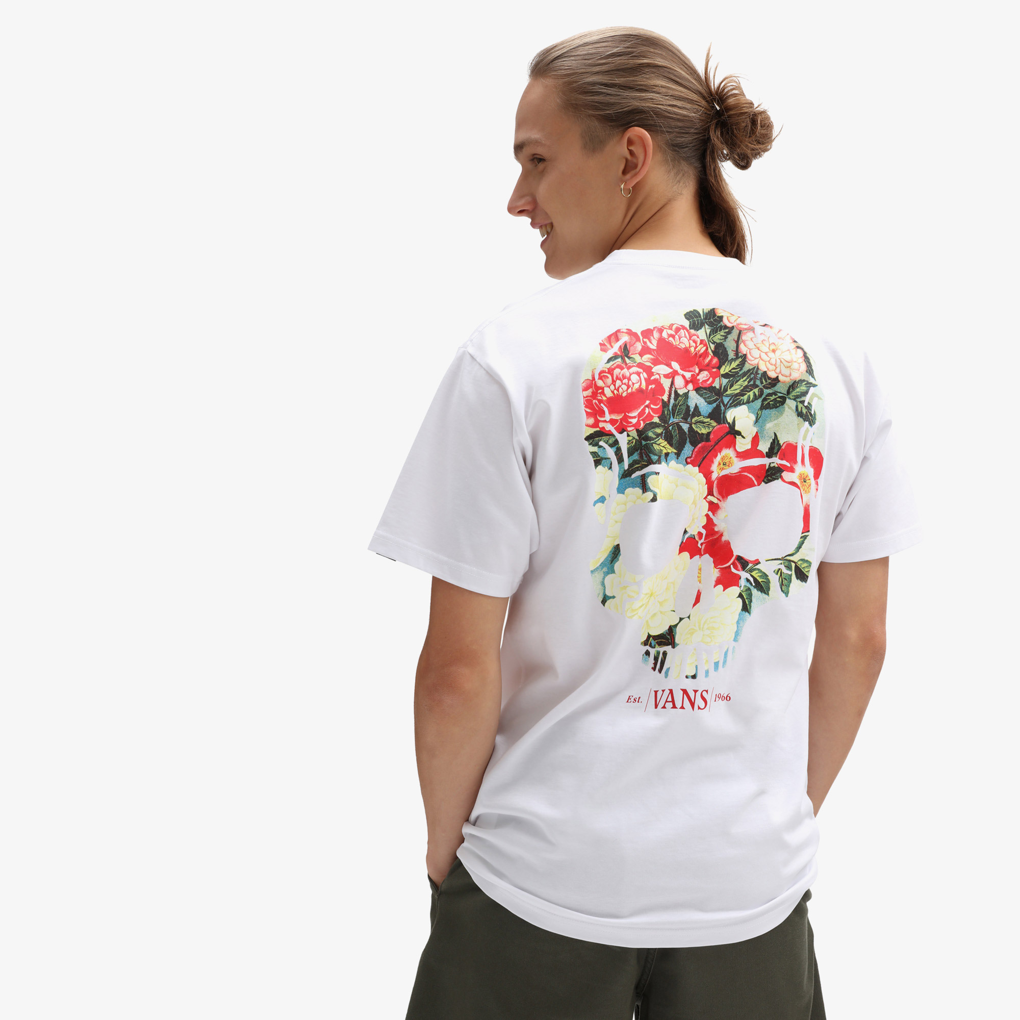 Vans Eco Positivity Strange Blossoms Erkek Beyaz T-Shirt